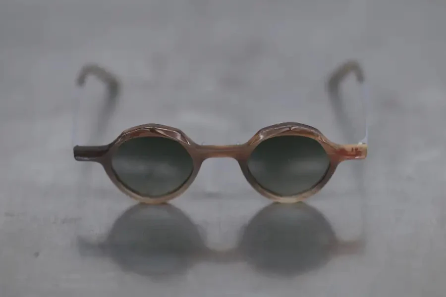 RIGARDS Natural Buffalo Horn Wire Cut Hand Polished Glasses RG1094 Series Collection RG-RG1094-MCL Camouflage Green Lenses - Image 2