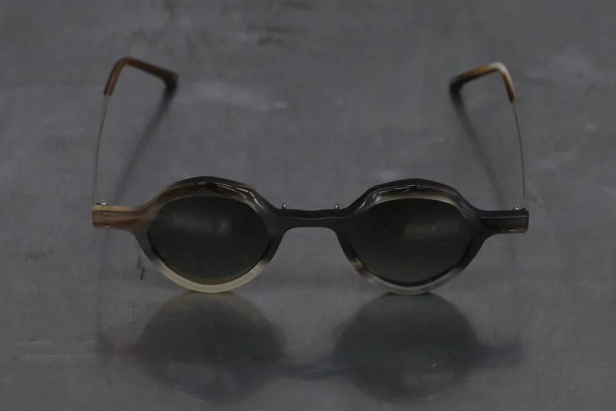 RIGARDS Natural Buffalo Horn Wire Cut Hand Polished Glasses RG1094 Series Collection RG-RG1094-MCYGL Camouflage Matte Green Lenses - Image 2
