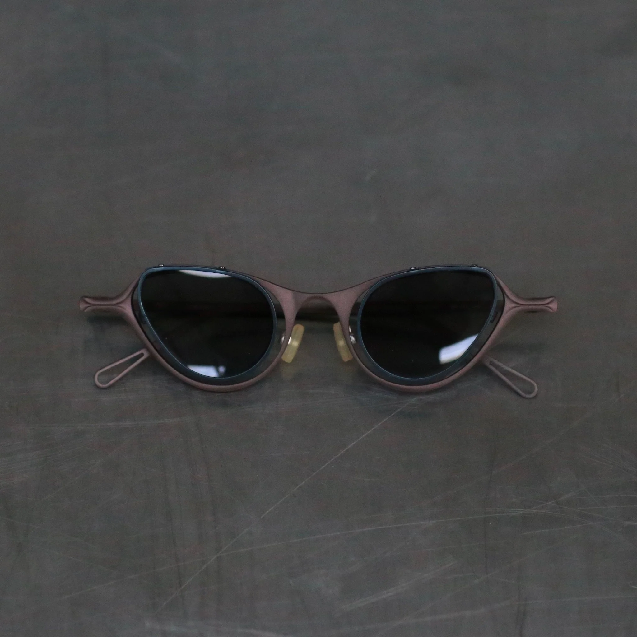Rigards Detachable Chain Sunglasses, Aluminum-Magnesium Stainless Steel, Hong Kong Handmade RG-RG0123UJOH+-QTSH, Bronze/Dark Grey Lens