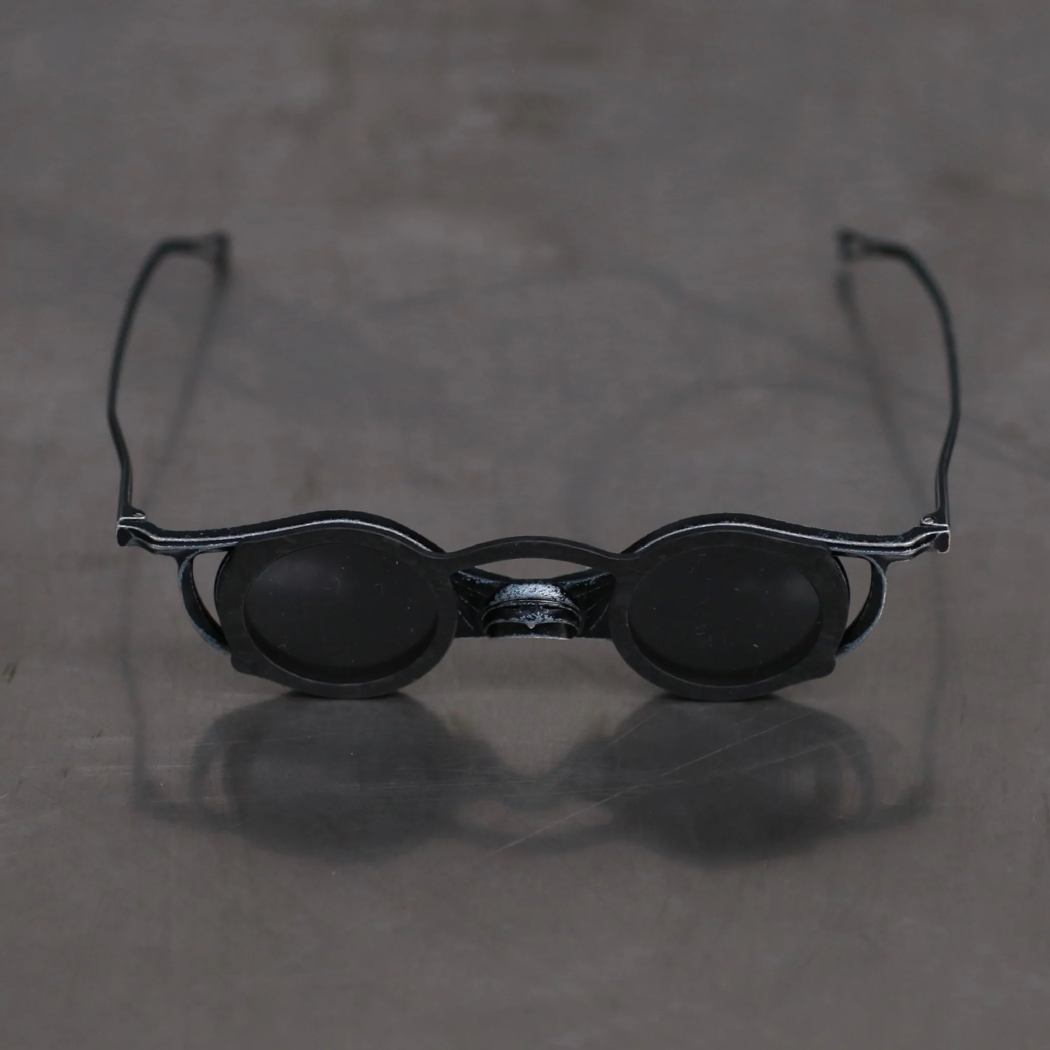 Rigards free disassembly handmade sunglasses RG2049AL series collection RG-RG2049AL-FGHHKTMSH retro black black frame transparent dark gray - Image 3