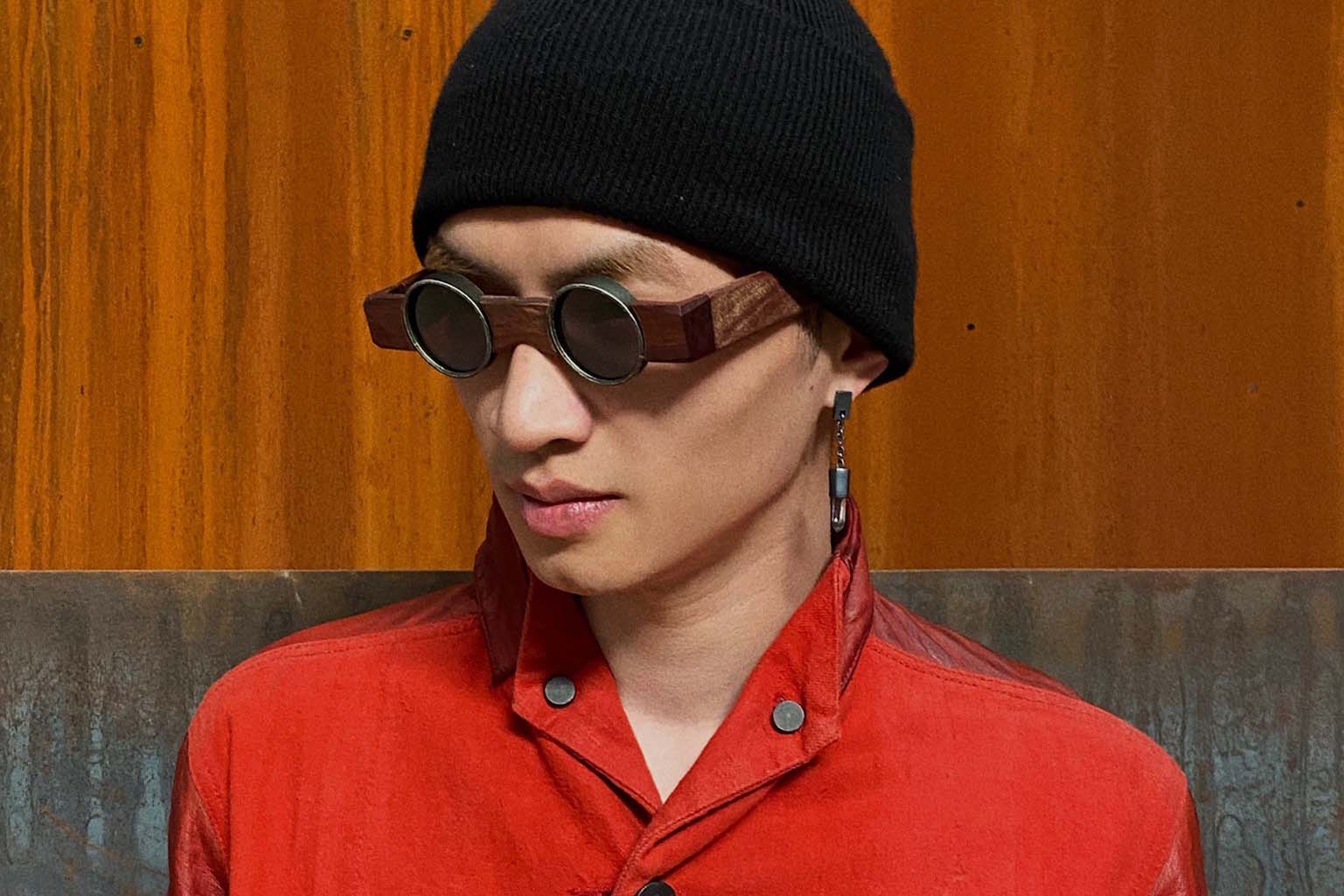 Rigards X UMA WANG Joint Work Wood Frame Glasses RG00UW2 Series Collection RG-RG00UW2-MCMG Wood Color - Image 9
