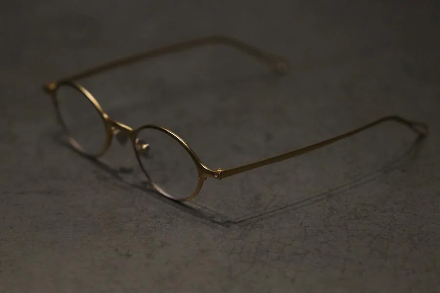 Rigards Titanium Oval Thin Frame Glasses RG1039TI Series Collection RG-RG1039TI-JIN Gold - Image 3