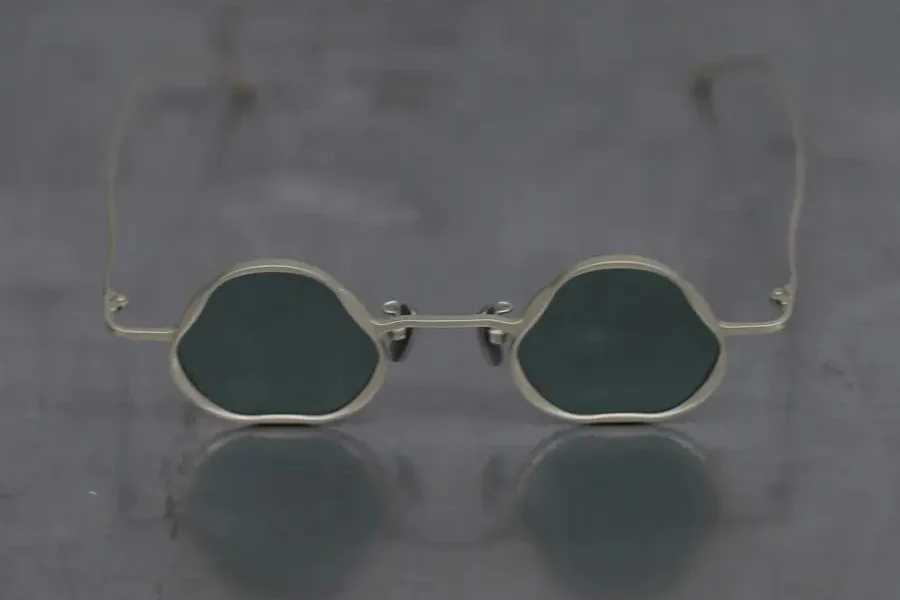 Rigards light gold matte green lens glasses RG1080TI - Image 2