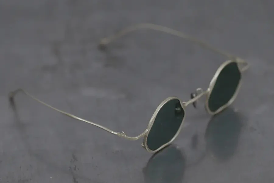 Rigards light gold matte green lens glasses RG1080TI - Image 3