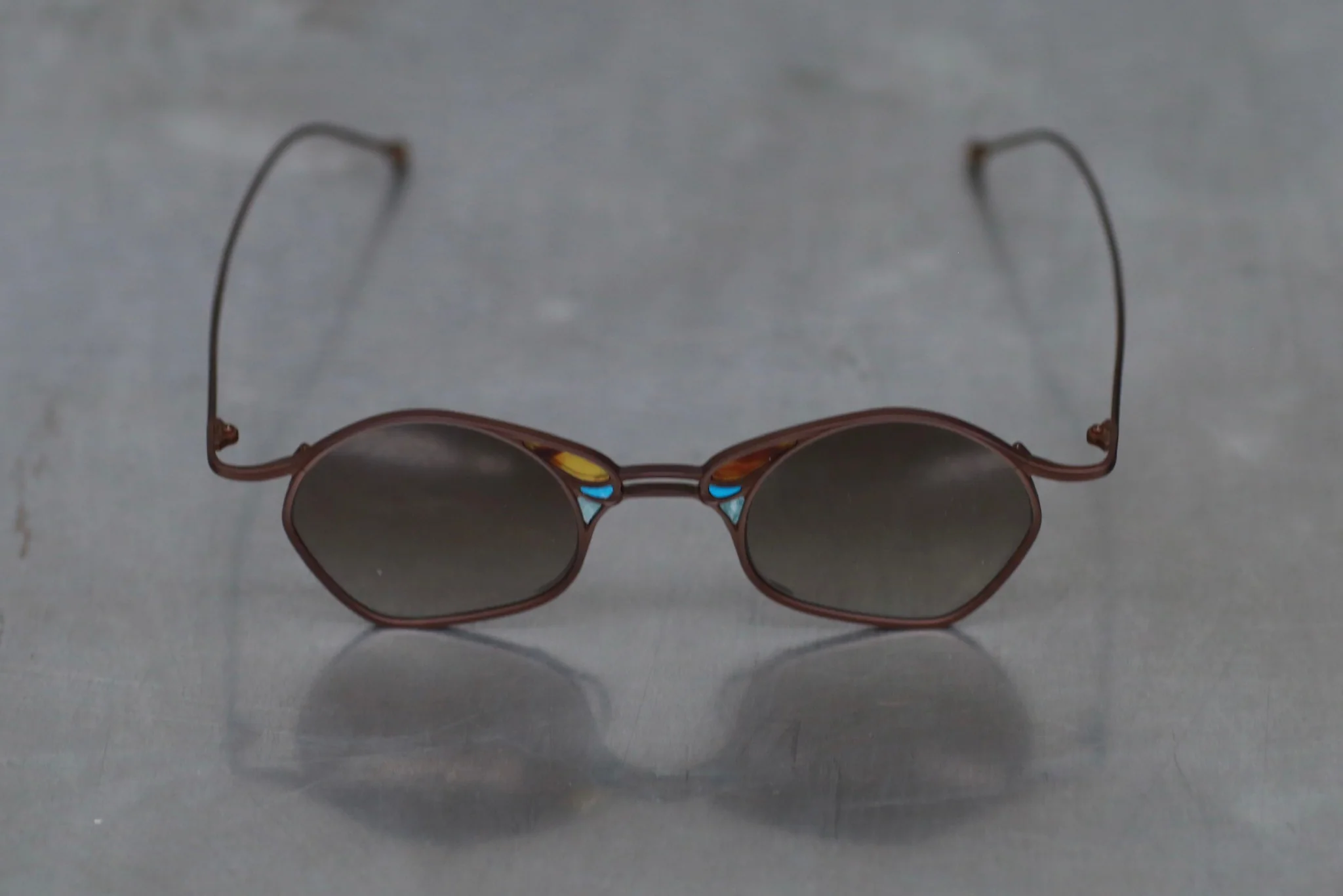 Rigards Titanium Hand Polished Eyeglasses RG-RG1032TI-QTKQTP RG1032TI Bronze Frame Bronze - Image 2