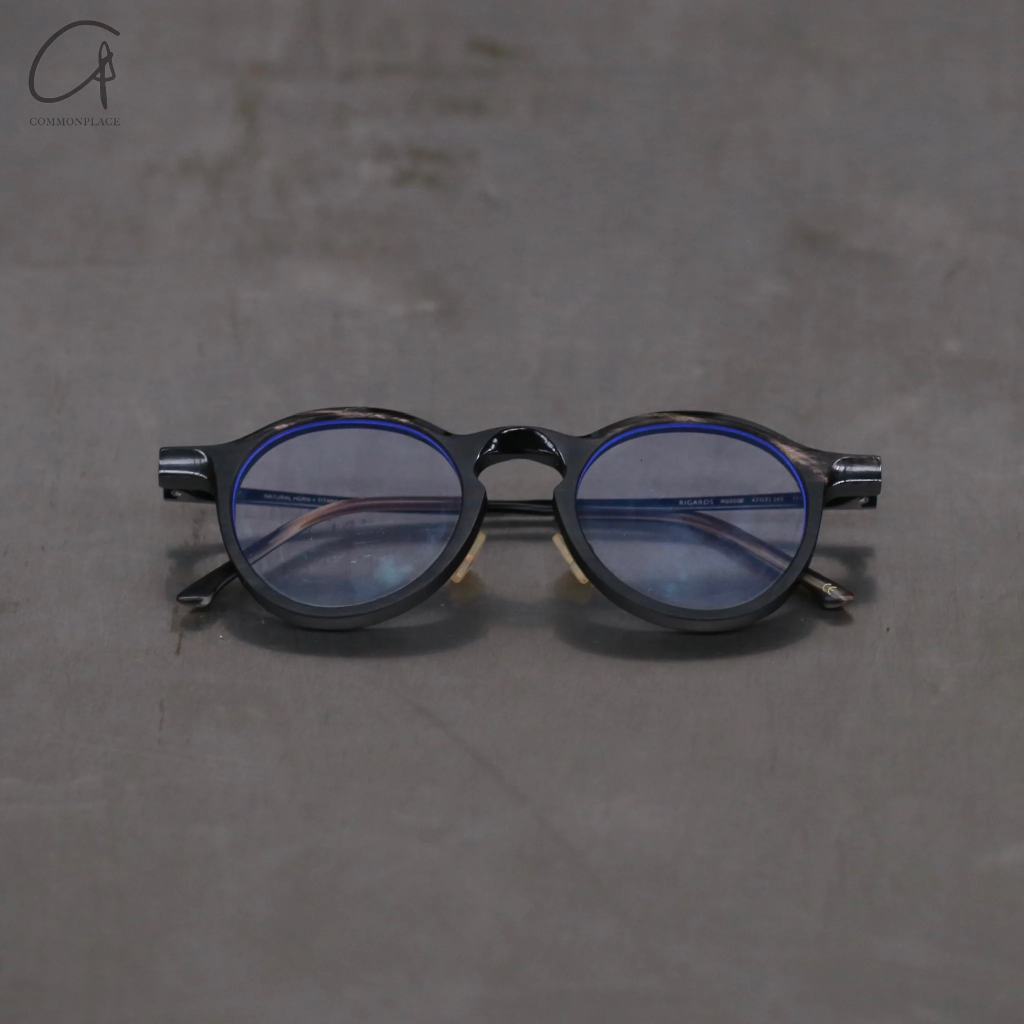 RIGARDS natural buffalo horn wire cutting high degree handmade glasses RG0108 series RG-RG0108-SJHBTM random black and white transparent film