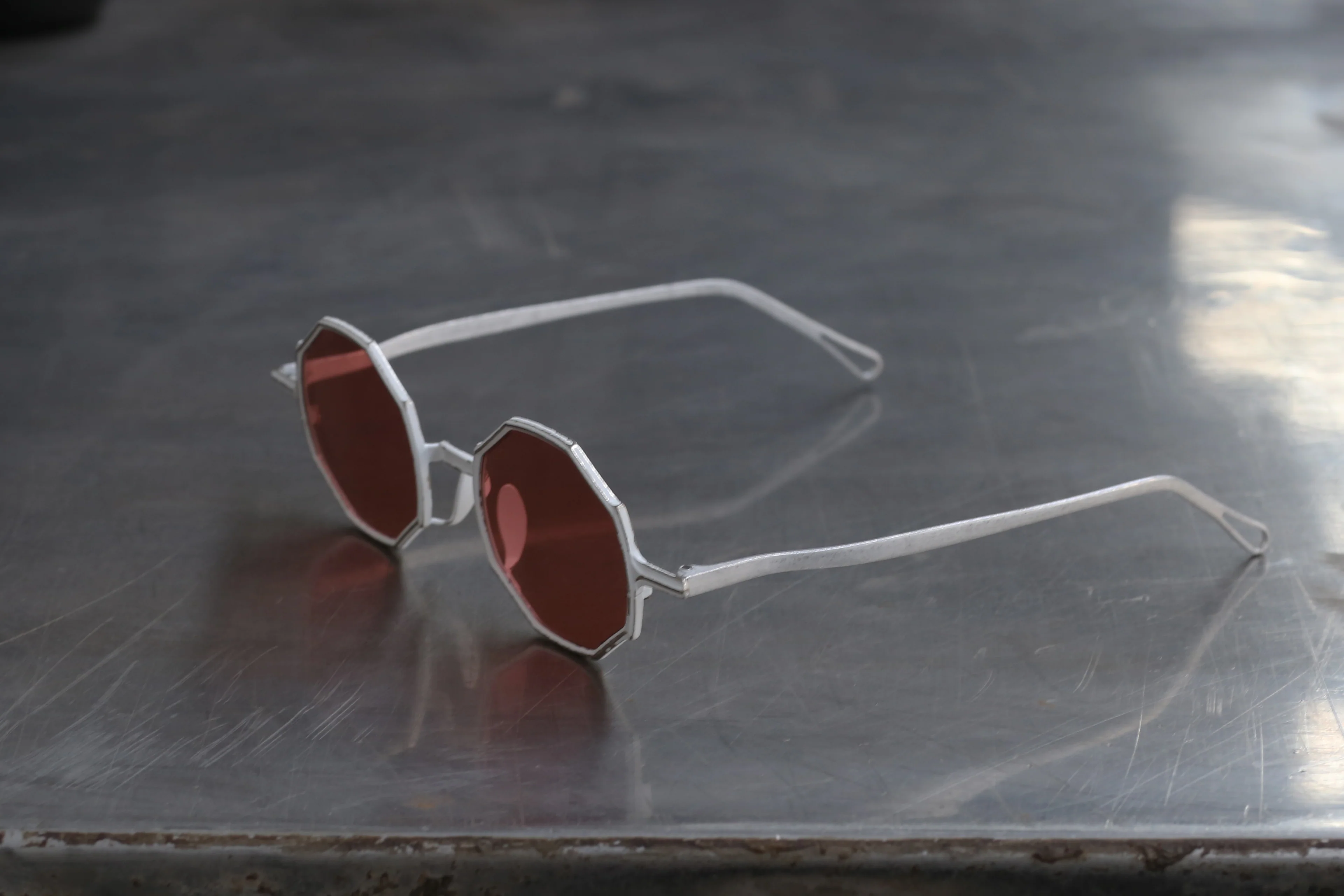 Rigards Octagonal Glasses RG0088ST White - Image 5