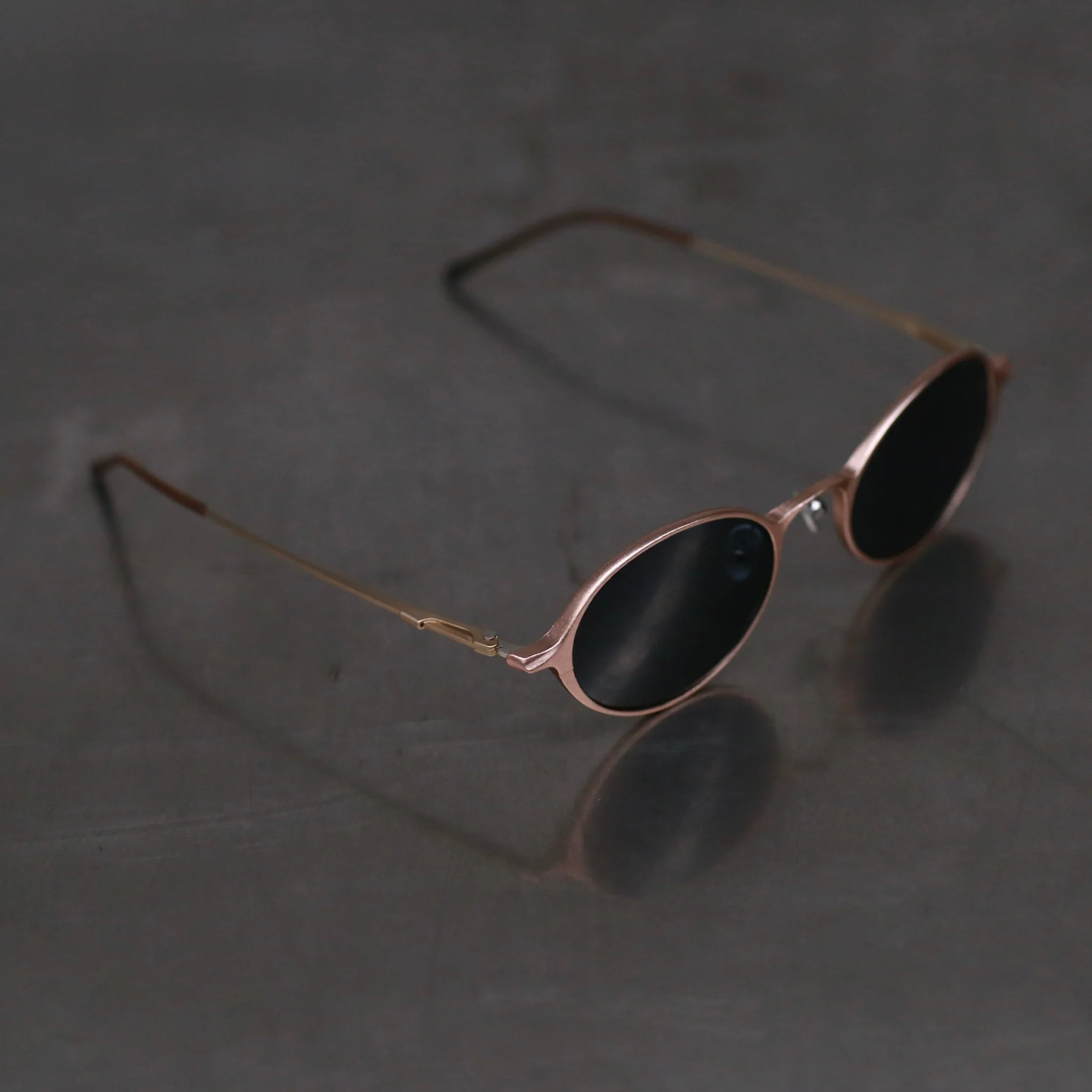 Rigards oval aluminum-magnesium alloy frame glasses RG0103AL series collection RG-RG0103AL-GMJSH rose gold dark gray - Image 3