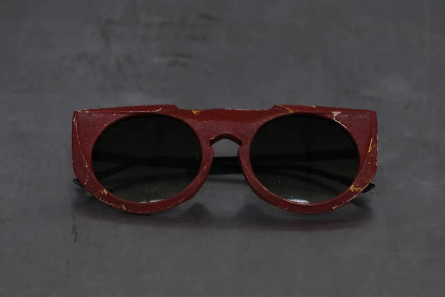 Rigards Red Lacquer Frame Green Lens Glasses RG1040LE