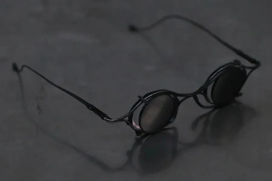 Rigards X TVA joint RG2003TVA stainless steel + beta titanium alloy sunglasses series RG-RG2003TVA-FGHKSHP retro black frame dark gray lens - Image 4