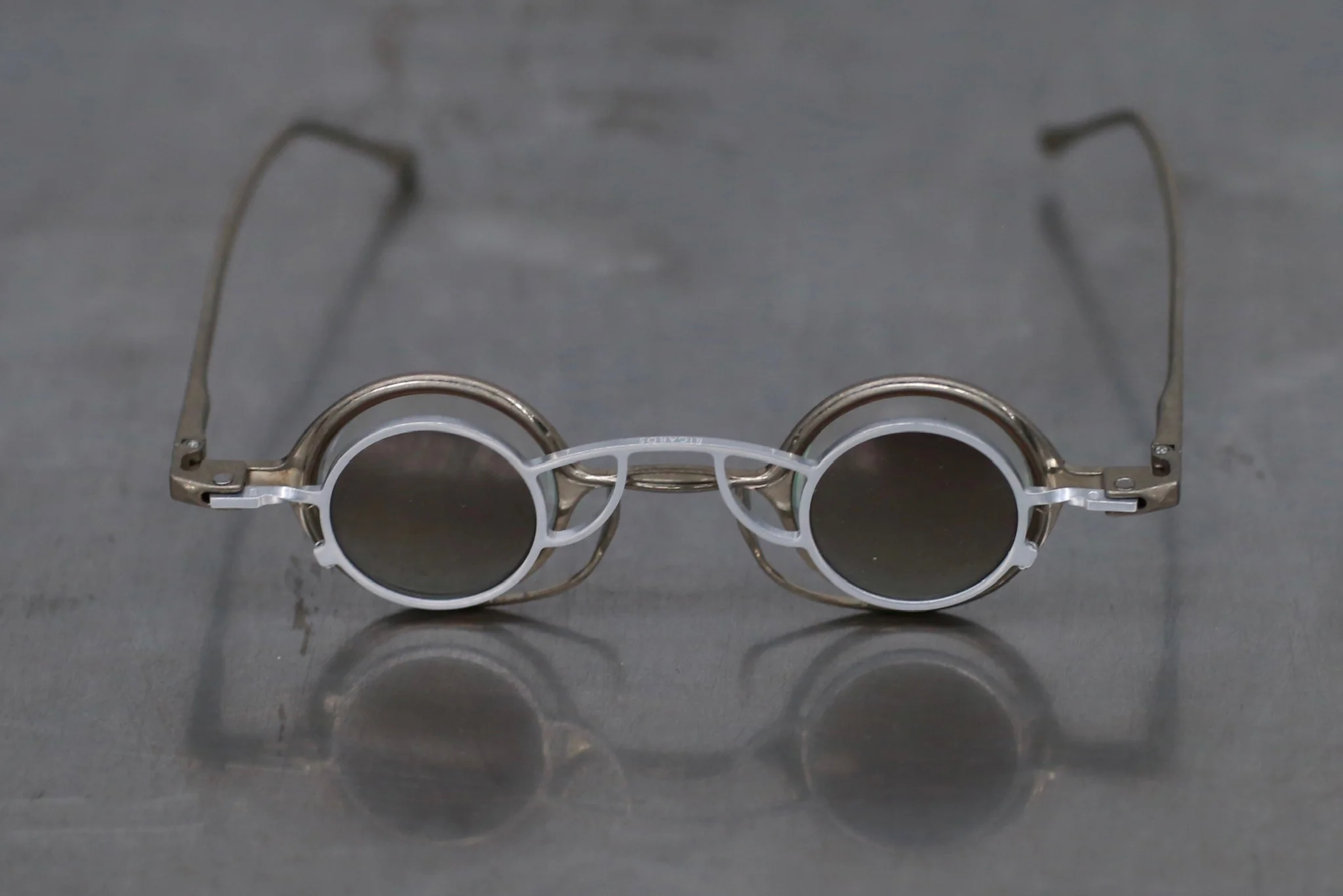 Rigards RG0105TI Series Collection Titanium Freely Removable Double-layer Glasses RG-RG0105TI-GDJY Antique Gold + Silver / Clear + Bronze Lenses - Image 3