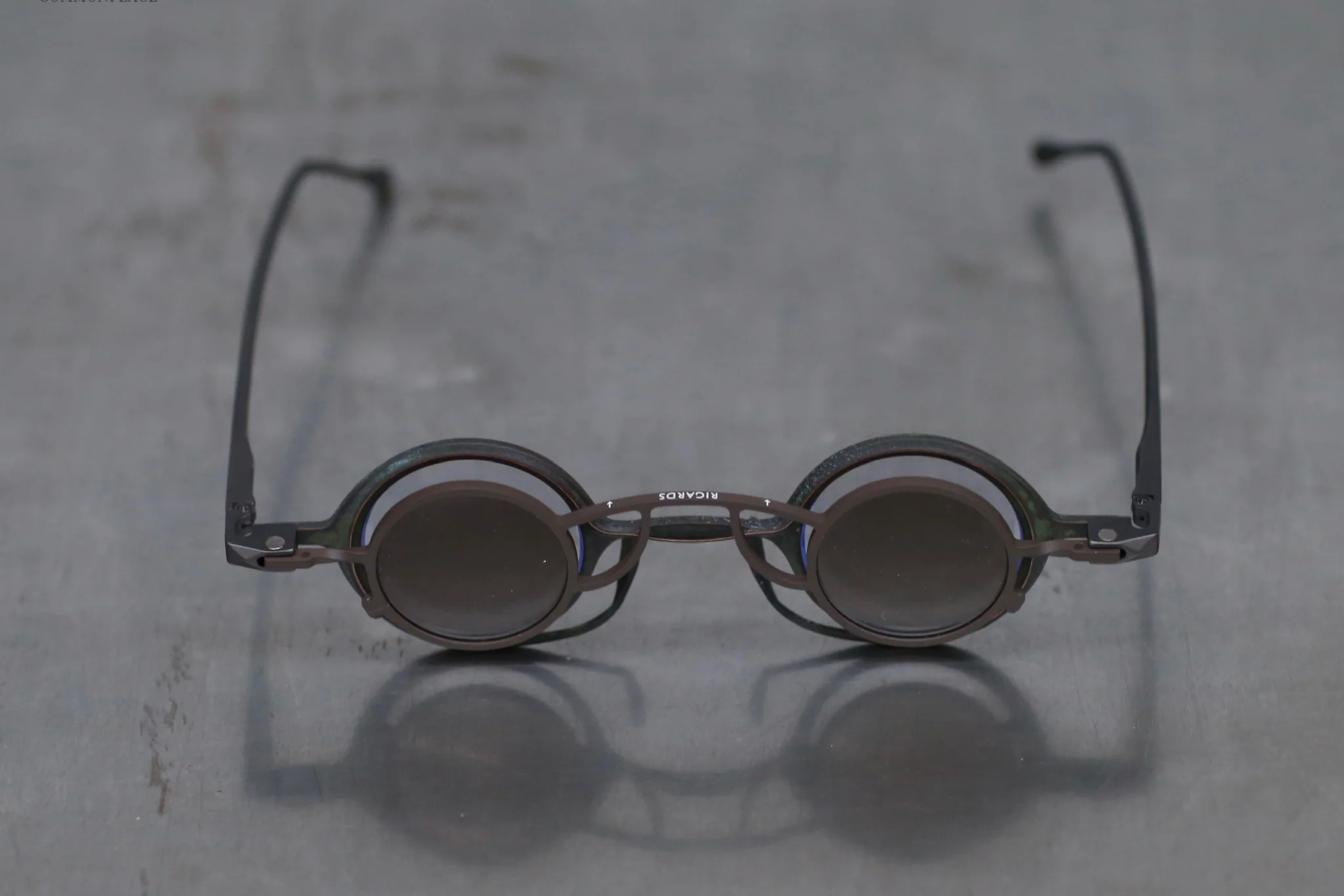 Rigards RG0105TI Series Collection Titanium Freely Removable Double-layer Glasses RG-RG0105TI-FCQT Jade + Bronze / Transparent + Bronze Sheet - Image 3