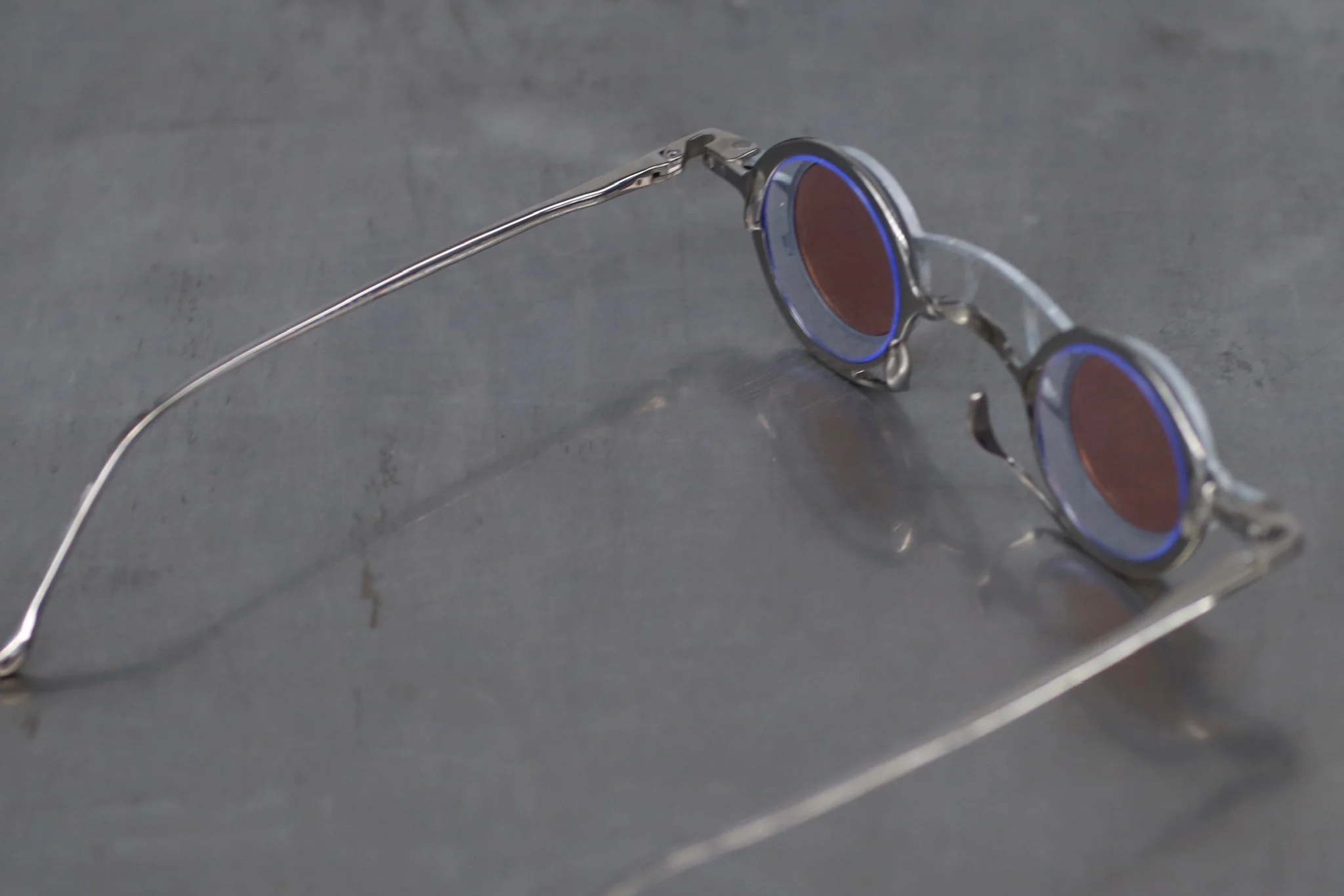 Rigards RG0105TI Series Collection Titanium Freely Removable Double-layer Glasses RG-RG0105TI-PGTJS Polished + Titanium / Clear + Salmon Lens - Image 5