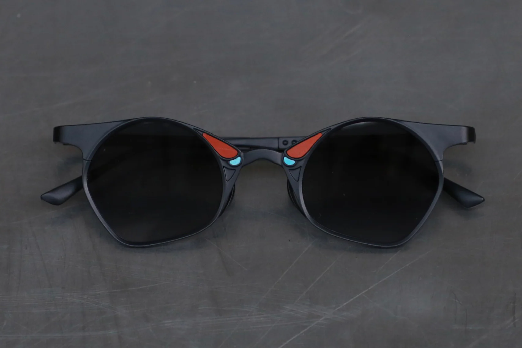 Rigards RG1031TI series pure titanium inlaid gemstone handmade glasses RG-RG1031TI-HKHP black frame gray lenses