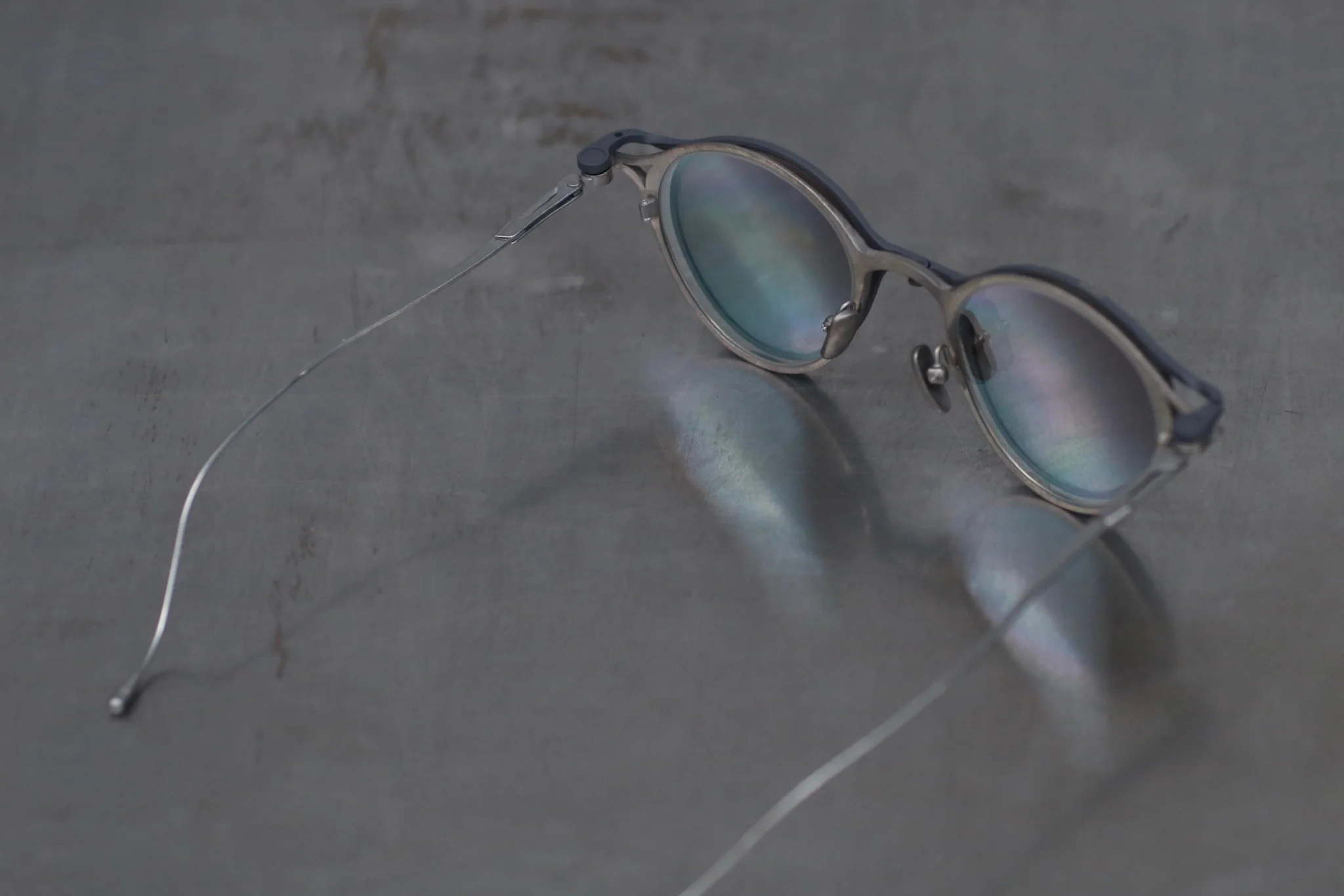Rigards RG1038 series collection detachable double-layer plain sunglasses RG-RG1038TI-TJSHQTL titanium/dark gray frame transparent + bronze blue lenses - Image 5
