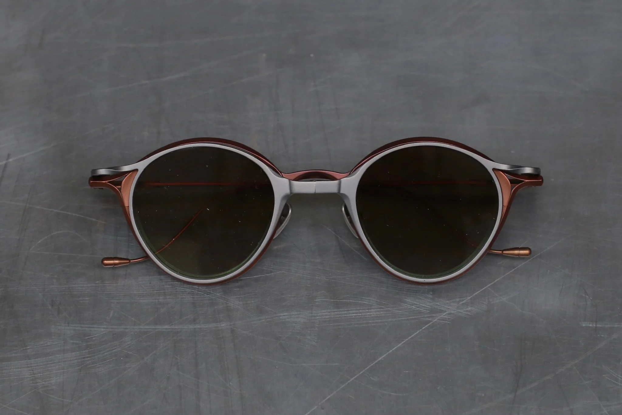 Rigards RG1038 series collection detachable double-layer plain sunglasses RG-RG1038TI-GQTHTMQT antique bronze gray frame transparent bronze lens
