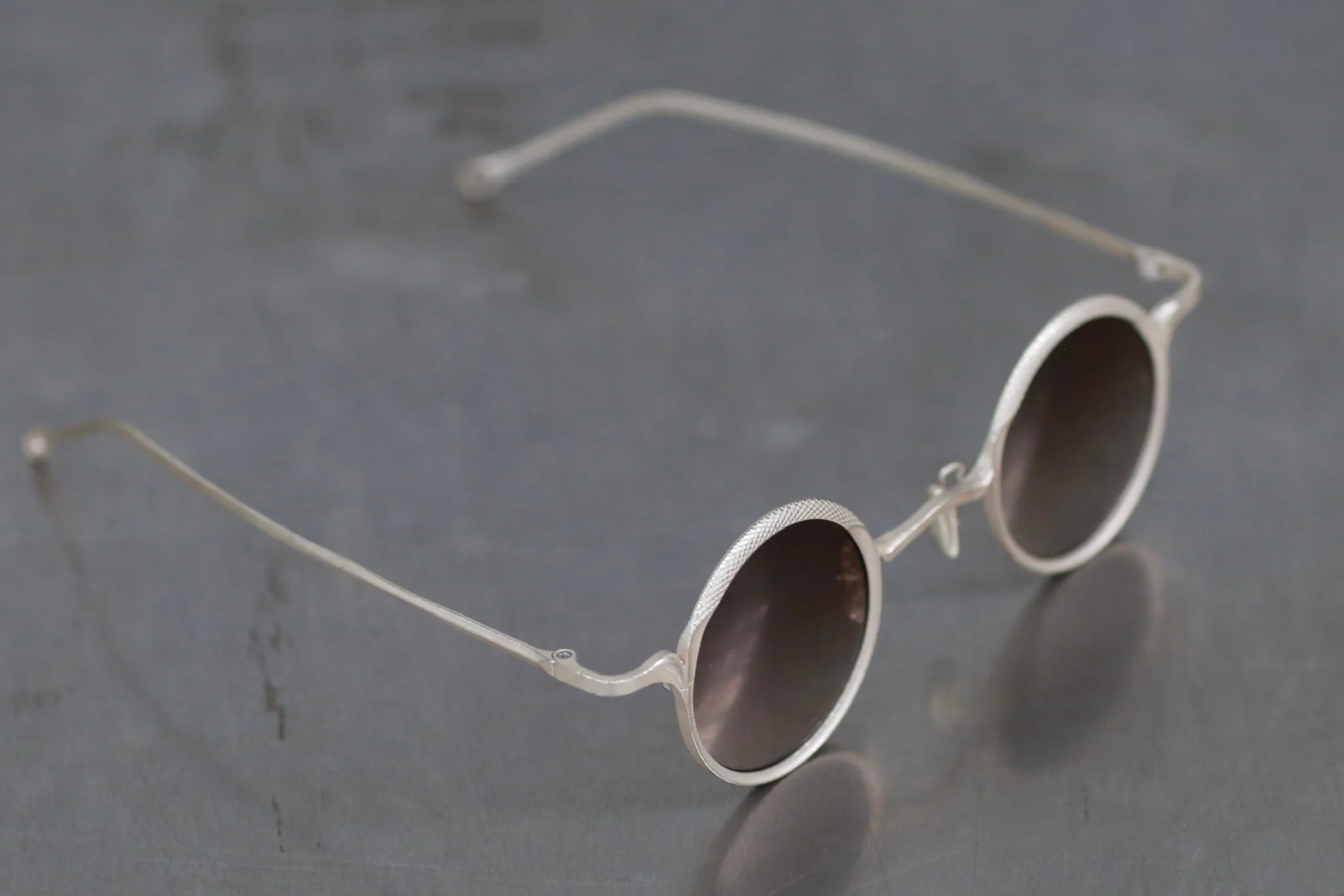 Rigards RG1099AG Series 925 Sterling Silver Round Frame Sunglasses RG-RG1099AG-CYQT Sterling Silver Frame Bronze Plate - Image 3