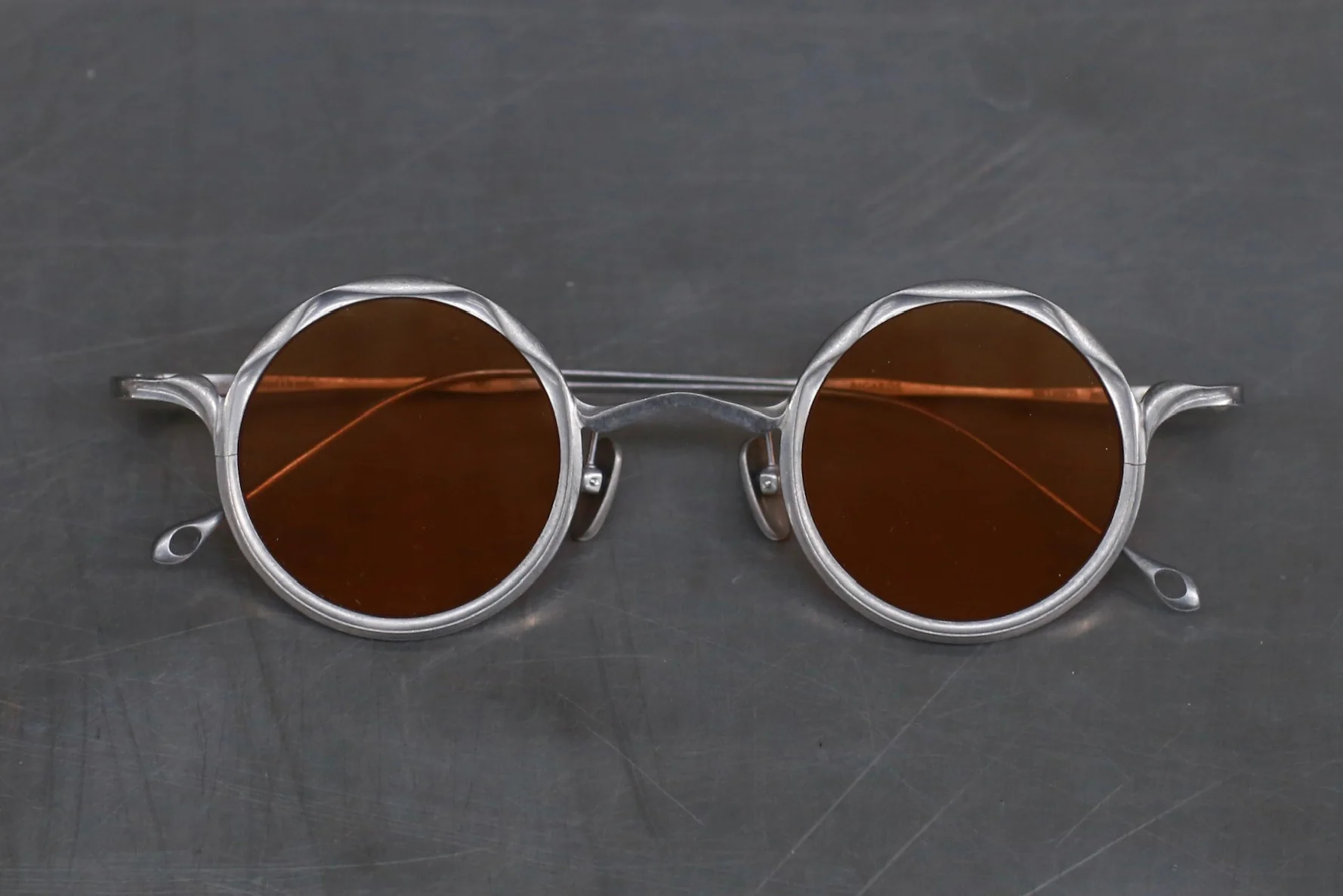 Rigards RG1100TI series pure titanium + beta titanium handmade glasses antique titanium alloy frame salmon color film