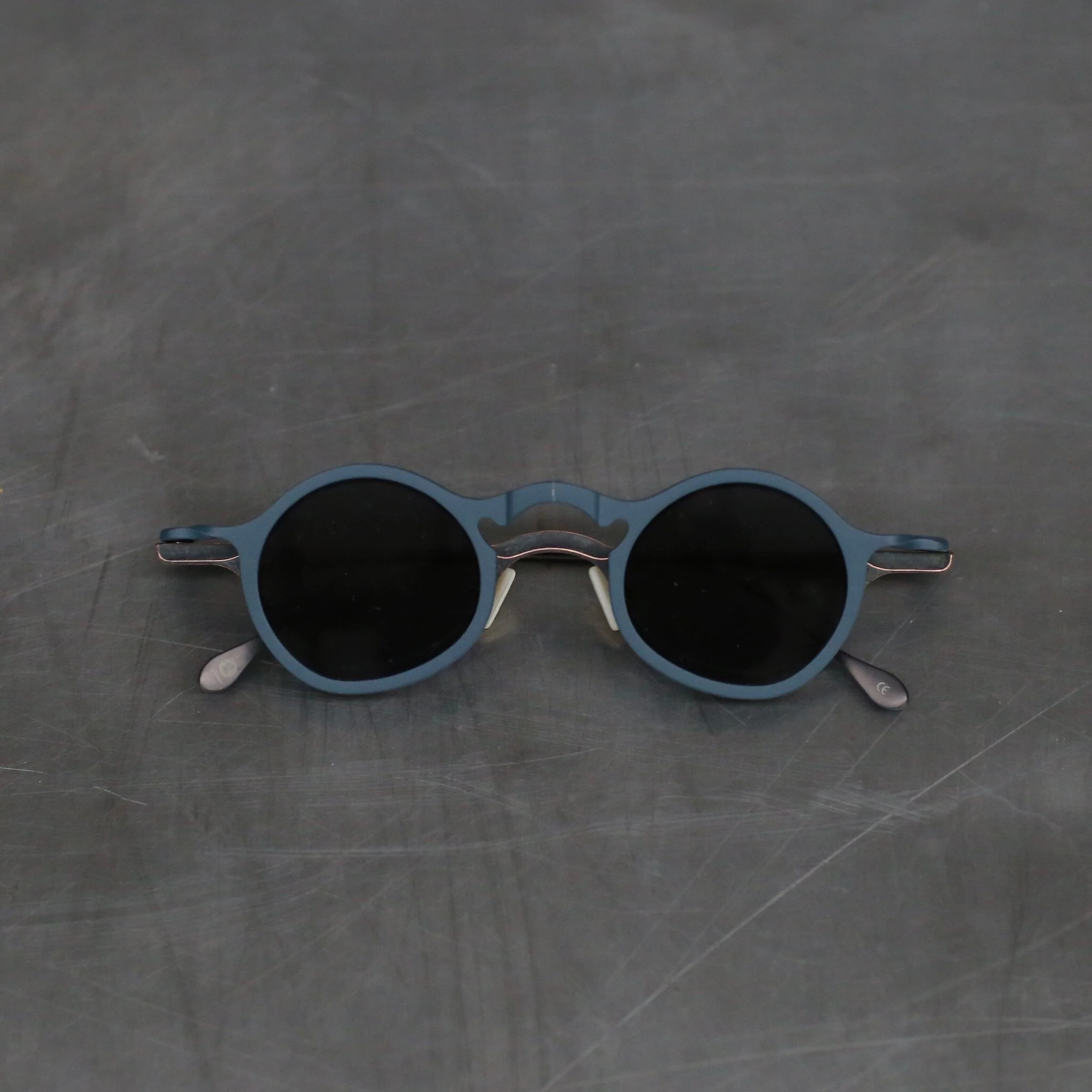 Rigards RG1924TI series of detachable, highly hand-polished titanium eyeglasses, RG-RG1924TI-FCMTMSH (JADE+INK CLEAR+D.GRAY LENS)