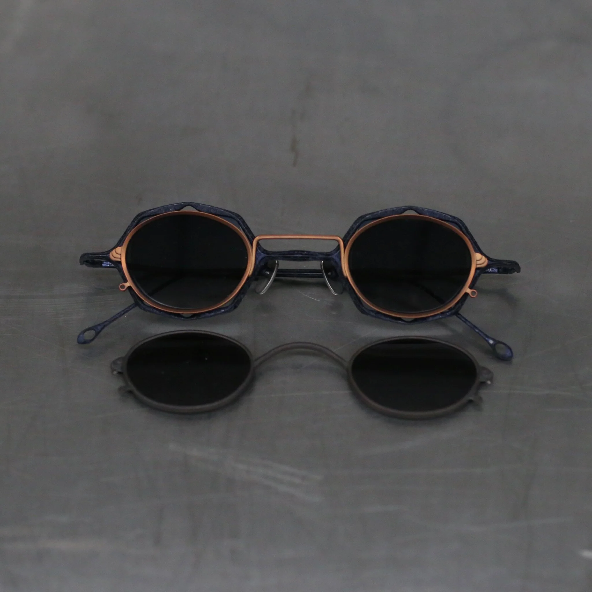 RIGARDS RG1948ZC BOX SET Series High-Quality Handcrafted Titanium Clip-On Sunglasses RG-RG1948ZC BOX SET-ZHQTKJBLHP (DIRTY MIDNIGHT + BRONZE BLUE GR + GRAY GR) - Image 2