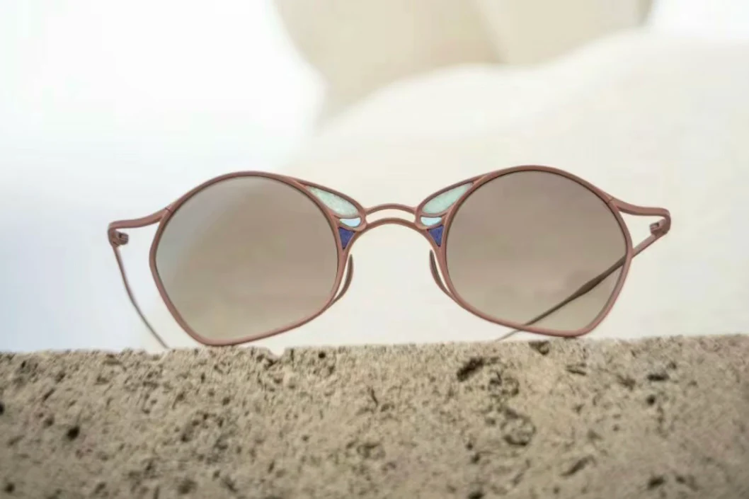 Rigards Titanium Hand Polished Eyeglasses RG-RG1032TI-XKQTP RG1032TI Rust Frame Bronze Sheet - Image 11