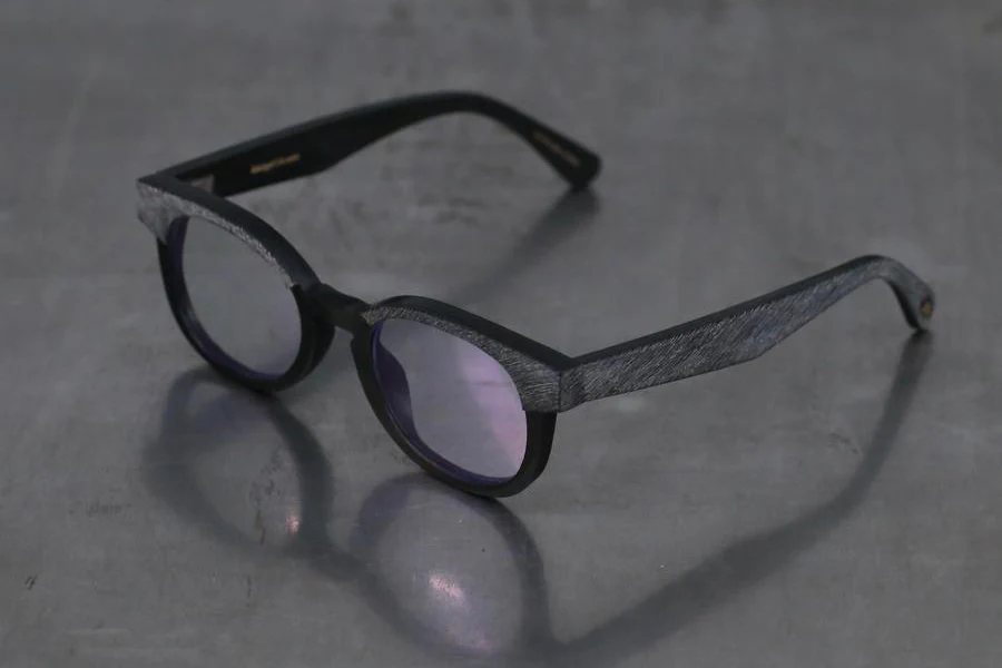 RIGARDS RG0002 series collection Highly handmade natural horn wire cut glasses RG-RG0002-SZLH Sanjuro black frame transparent - Image 3