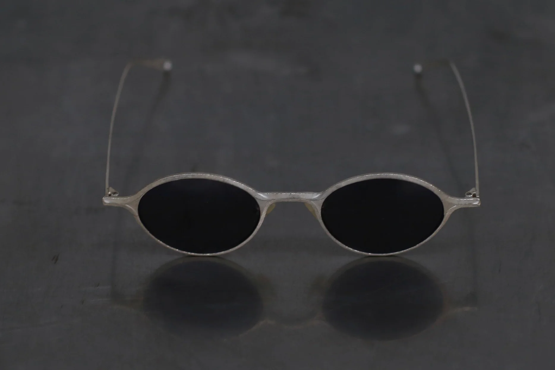 Rigards Sterling Silver Handcrafted Oval Eyeglasses RG-RG-RG1039AG-CYSH-F Sterling Silver Frame Dark Gray - Image 2