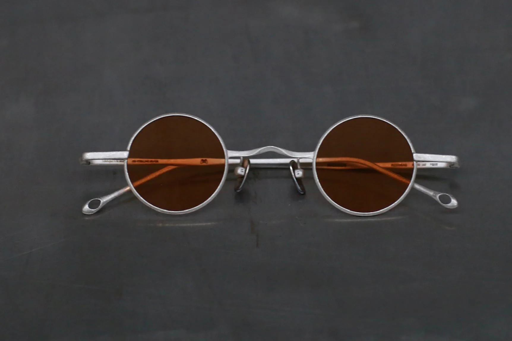 Rigards sterling silver high degree handmade glasses ultra-thin frame delicate work RG1098AG series collection RG-RG1098AG-LYH bright silver yellow lens