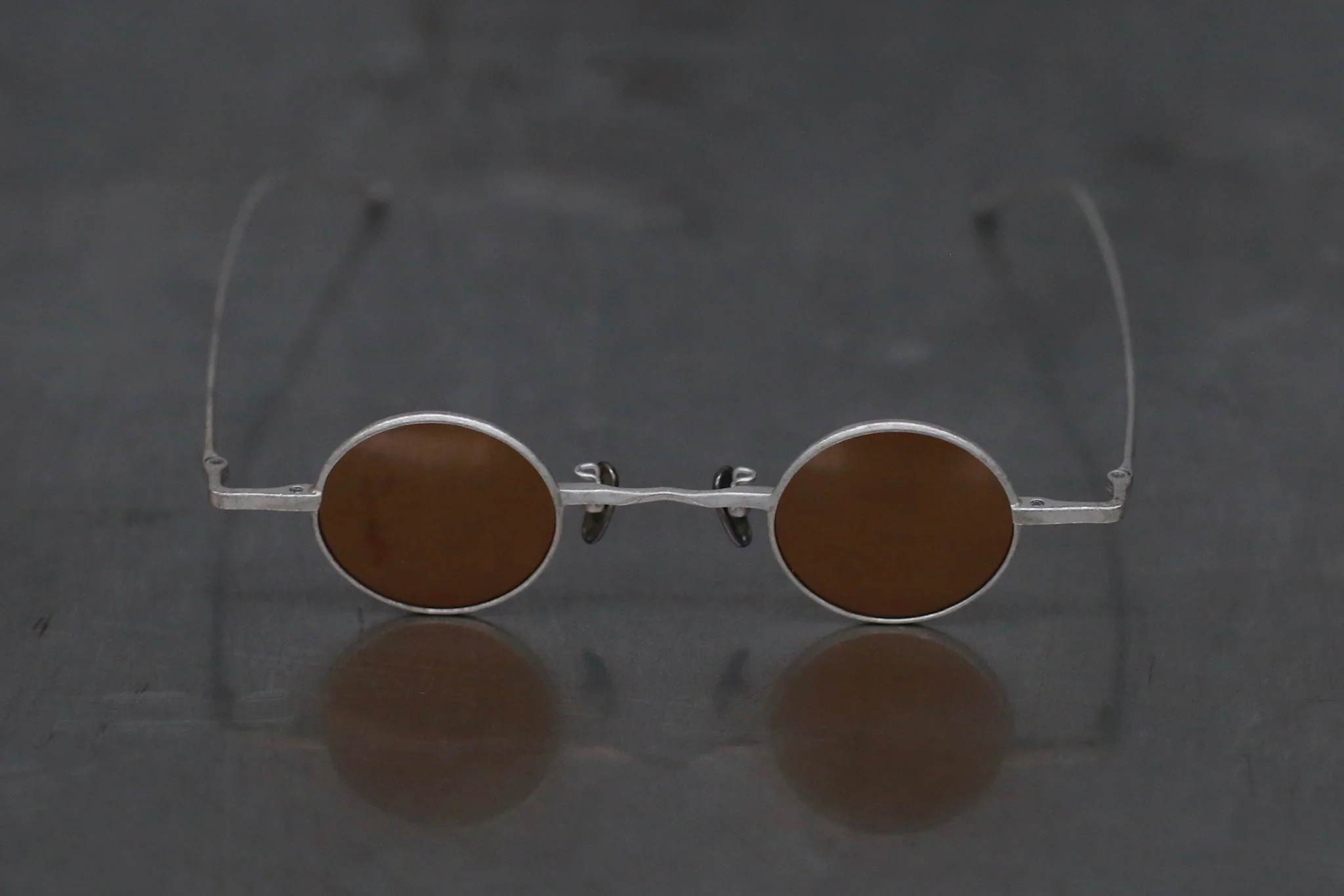 Rigards sterling silver high degree handmade glasses ultra-thin frame delicate work RG1098AG series collection RG-RG1098AG-LYH bright silver yellow lens - Image 2