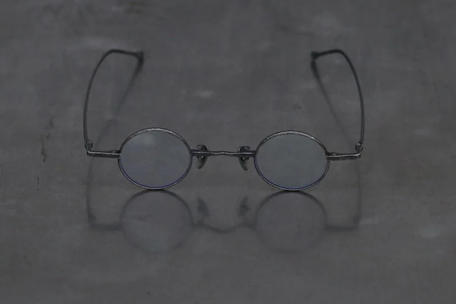 Rigards sterling silver high degree handmade glasses ultra-thin frame delicate work RG1098AG series collection RG-RG1098AG-CYFG sterling silver retro transparent - Image 2