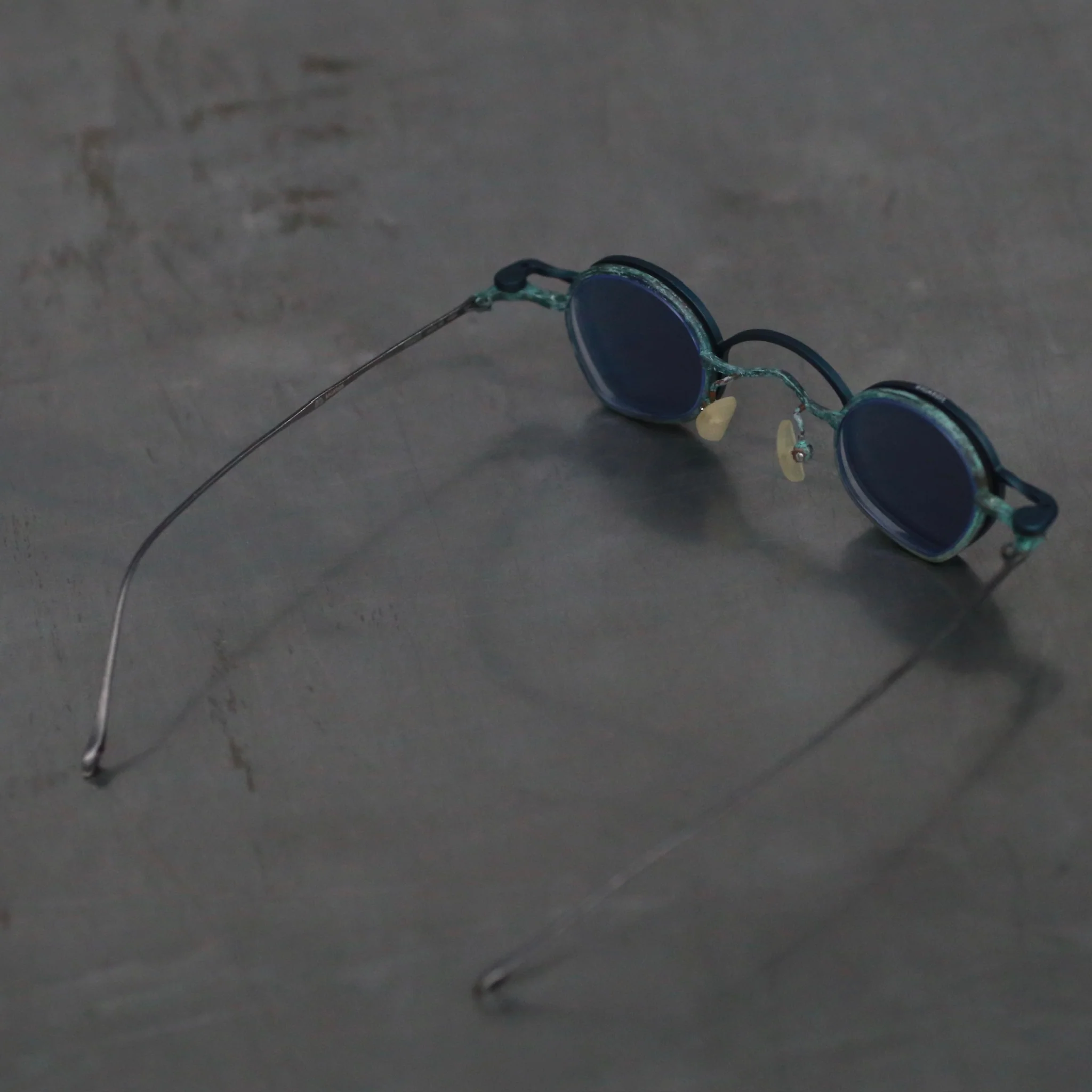 Rigards titanium detachable high degree hand-polished glasses RG1925TI series RG-RG1925TI-FCMTMSH emerald frame + ink frame transparent lens + dark gray lens - Image 5