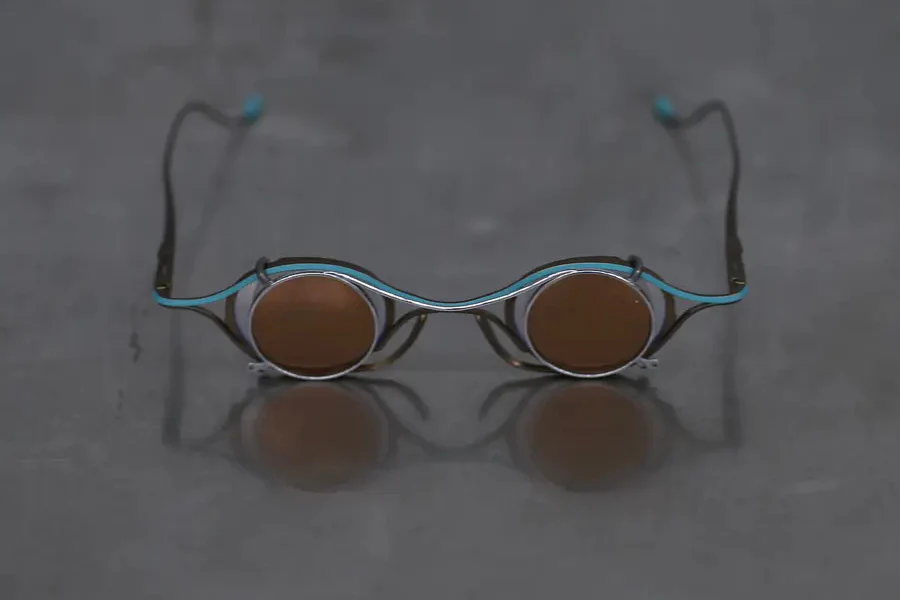 Rigards X TVA Joint RG2003TVA Stainless Steel + Beta Titanium Sunglasses Series RG-RG2003TVA-GDJQYKSWYP Antique Gold and Silver Frame Transparent Salmon Fillet - Image 3