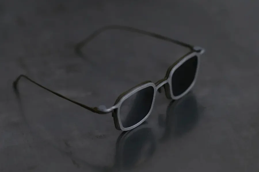 Rigards X TVA joint RG2004TVA titanium aluminum magnesium alloy double-layer sunglasses series RG-RG2004TVA-GYYKSHP ancient jade + silver frame transparent + dark gray lens - Image 4