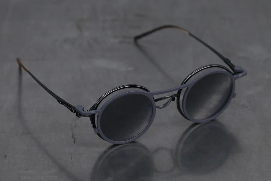 Rigards*TVA retro black + gray frame gray lens glasses RG2001TVA(A) - Image 4