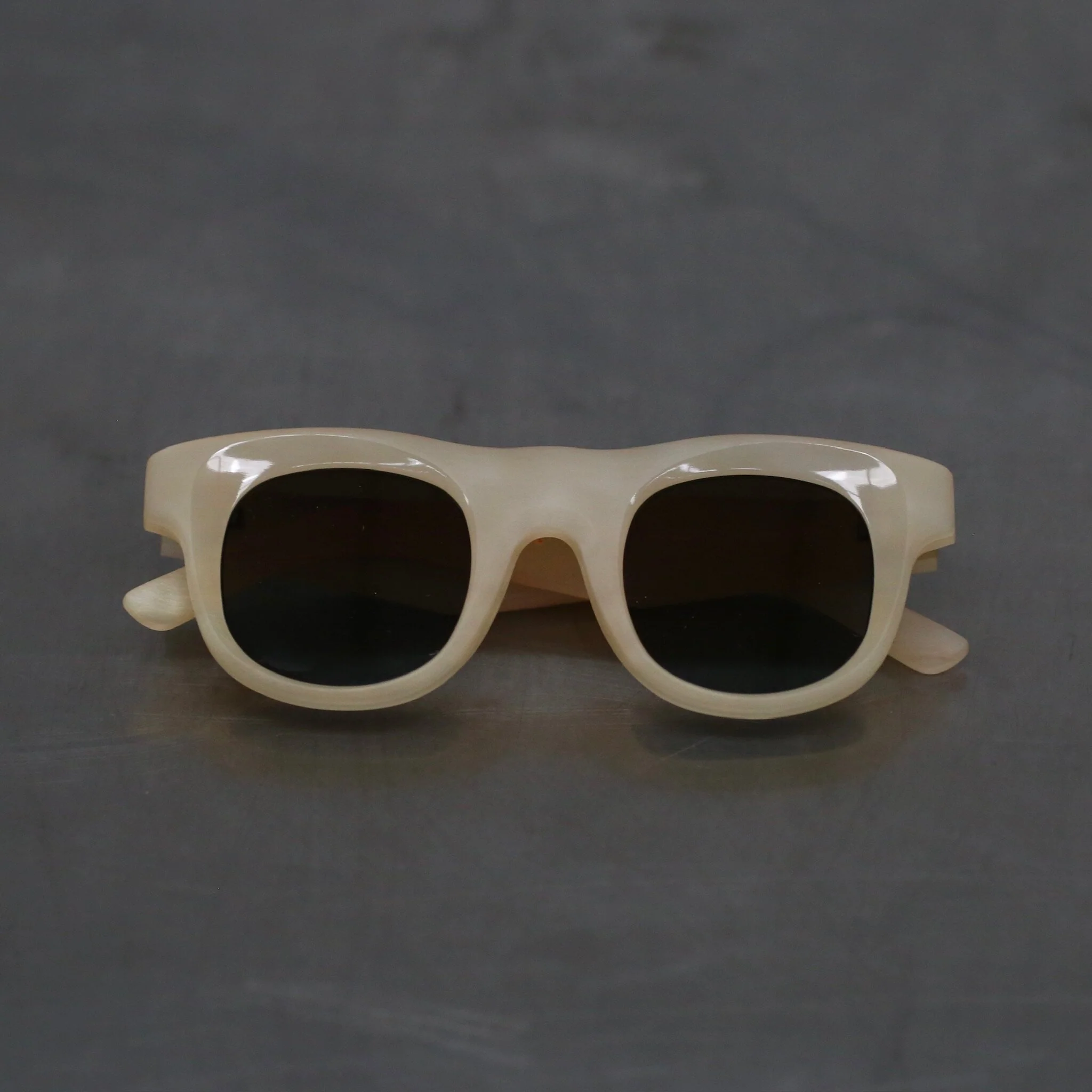 RIGARDS*UMA WANG Collaboration RG00UW20 'SAMMY' Series Buffalo Horn Sunglasses RG-RG00UW20 'SAMMY'-HPKQTLP (AMBER BRONZE BLUE LENS)