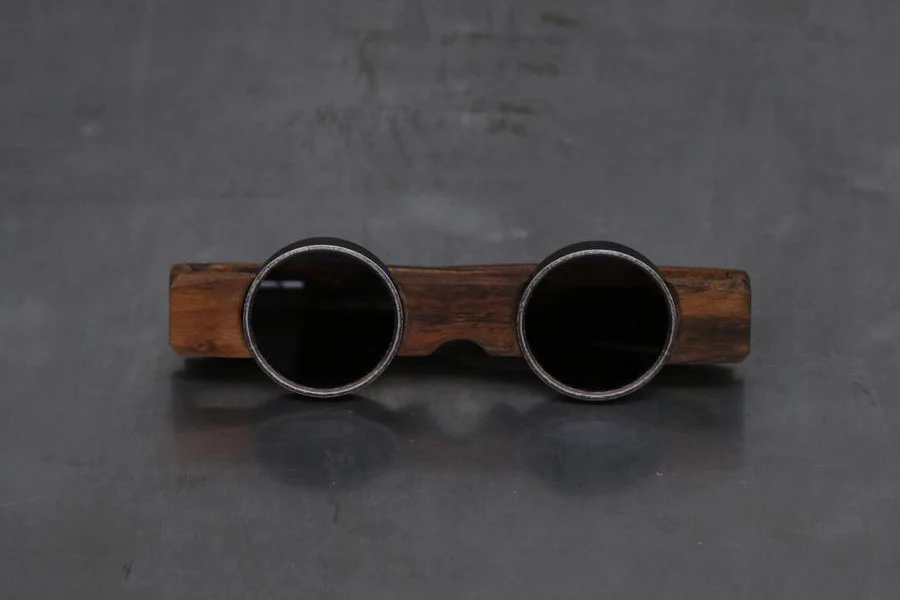 Rigards X UMA WANG Joint Work Wood Frame Glasses RG00UW2 Series Collection RG-RG00UW2-HMZH Redwood Γ Brown Gray
