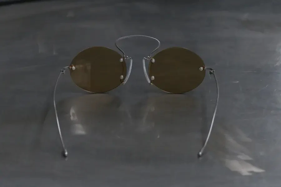 Rigards X UMA WANG Joint Steel Frameless Glasses RG00UW6(A) Series Collection RG-RG00UW6(A)-HUANG Yellow - Image 5
