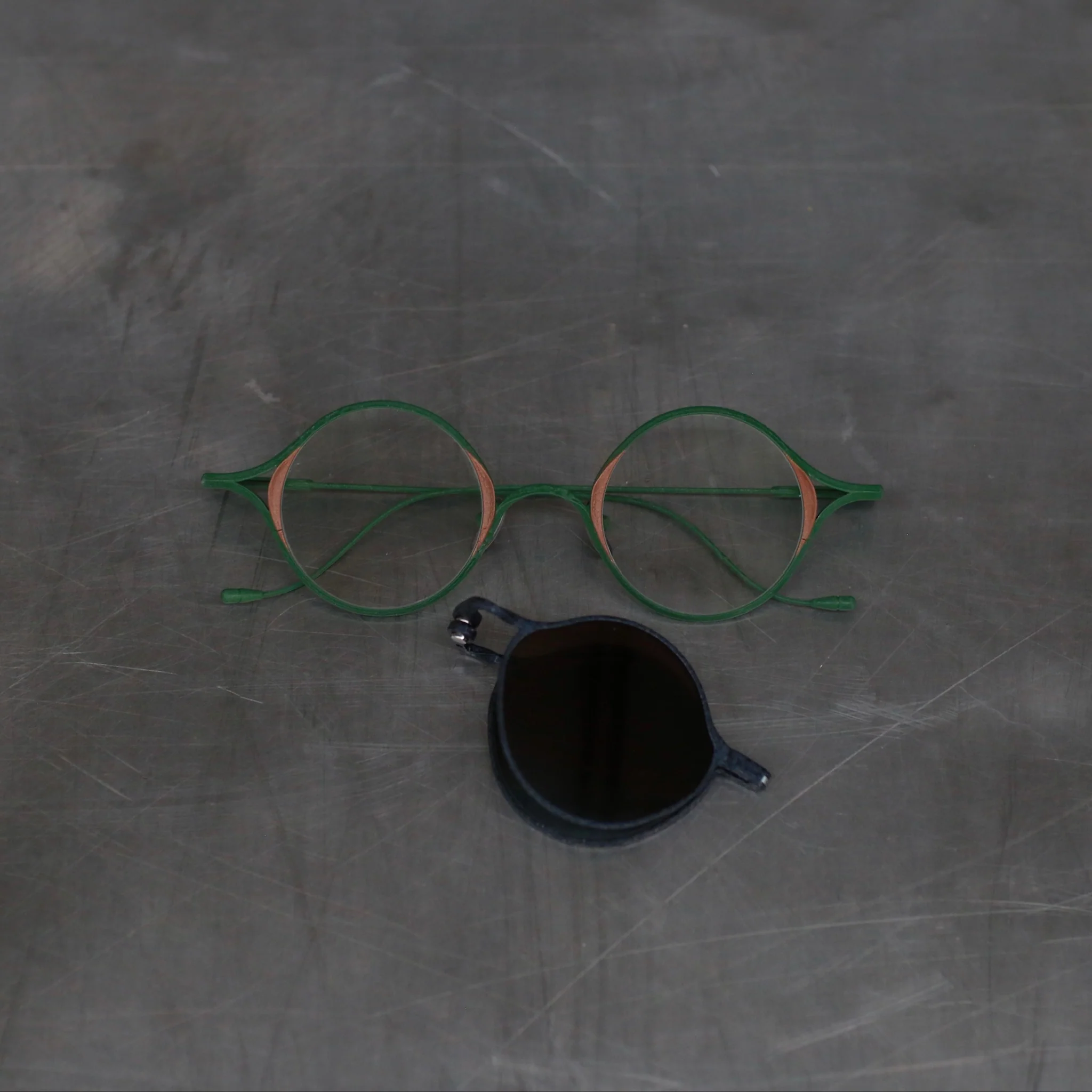 Rigards x The Viridi-Anne collaboration detachable sunglasses RG1022TVA collection RG-RG1022TVA-SLQTHKTMQTL dark green & bronze frame, midnight black frame, transparent lens + bronze blue lens
