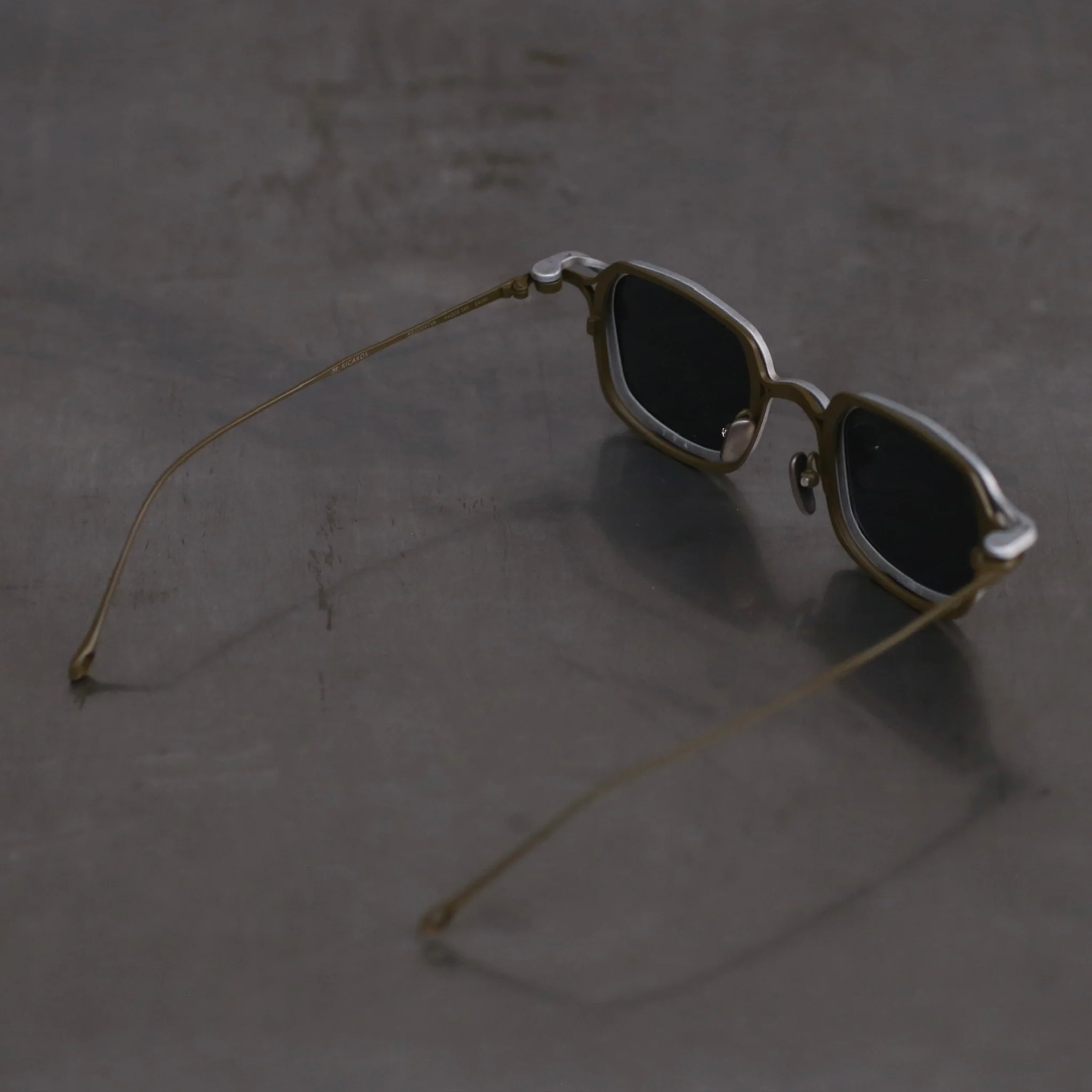 Rigards X TVA joint RG2004TVA titanium aluminum magnesium alloy double-layer sunglasses series RG-RG2004TVA-FGGLYTMSH retro olive + silver frame transparent dark gray lens - Image 5