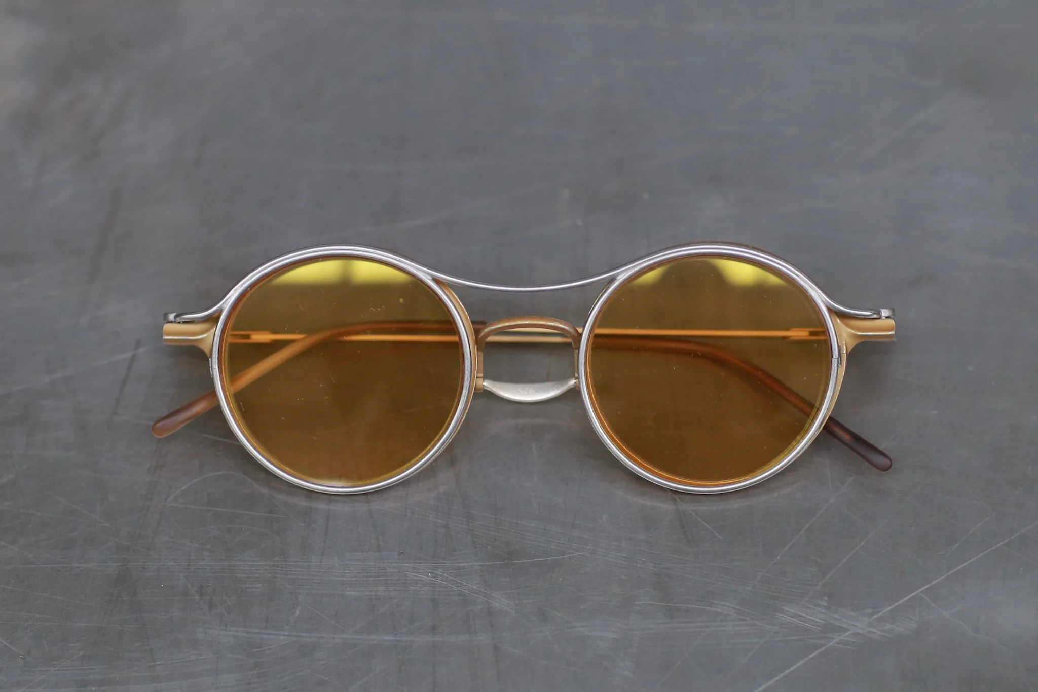 Rigards X TVA Joint RG2000TVA Stainless Steel + Pure Titanium Alloy 925 Silver Sunglasses Series RG-RG2000TVA(A)-GDJHP-F Antique Gold + Titanium Frame Transparent + Yellow Lens - Image 2