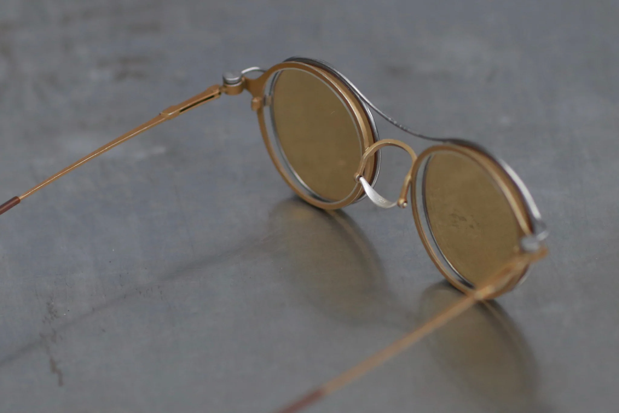 Rigards X TVA Joint RG2000TVA Stainless Steel + Pure Titanium Alloy 925 Silver Sunglasses Series RG-RG2000TVA(A)-GDJHP-F Antique Gold + Titanium Frame Transparent + Yellow Lens - Image 4