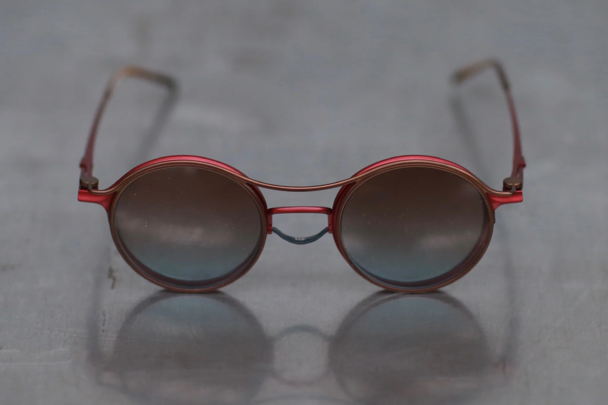 Rigards X TVA Joint RG2000TVA Stainless Steel + Pure Titanium Alloy 925 Silver Sunglasses Series RG-RG2000TVA(A)-HQTLP-F Red + Bronze Frame Transparent + Bronze Blue Lenses - Image 3