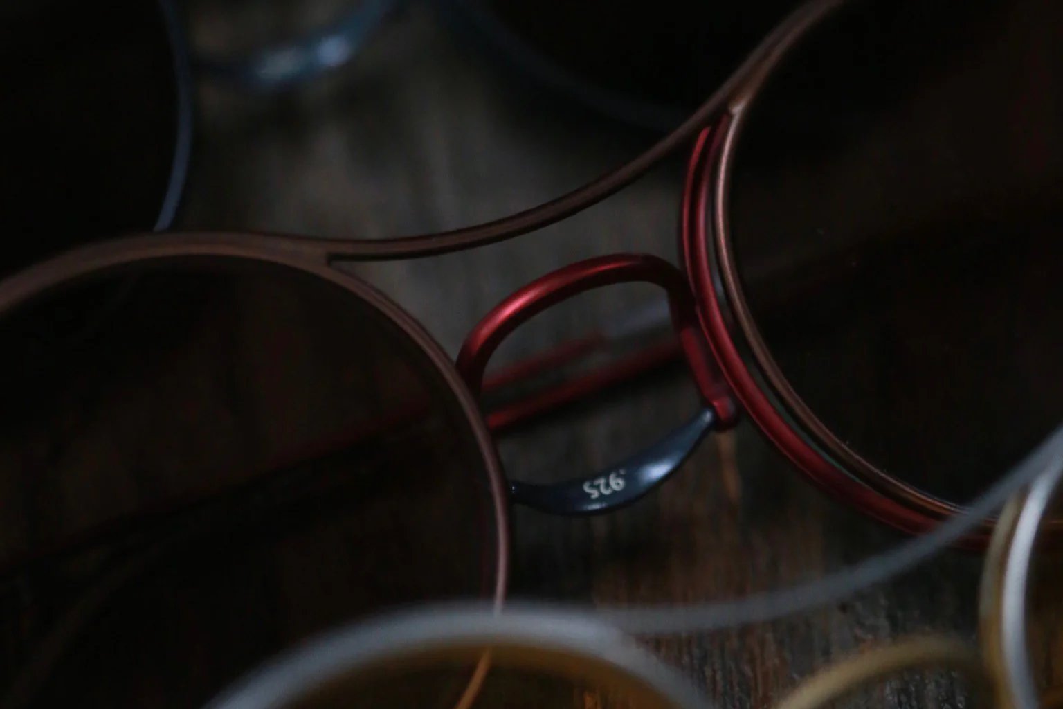 Rigards X TVA Joint RG2000TVA Stainless Steel + Pure Titanium Alloy 925 Silver Sunglasses Series RG-RG2000TVA(A)-HQTLP-F Red + Bronze Frame Transparent + Bronze Blue Lenses - Image 7