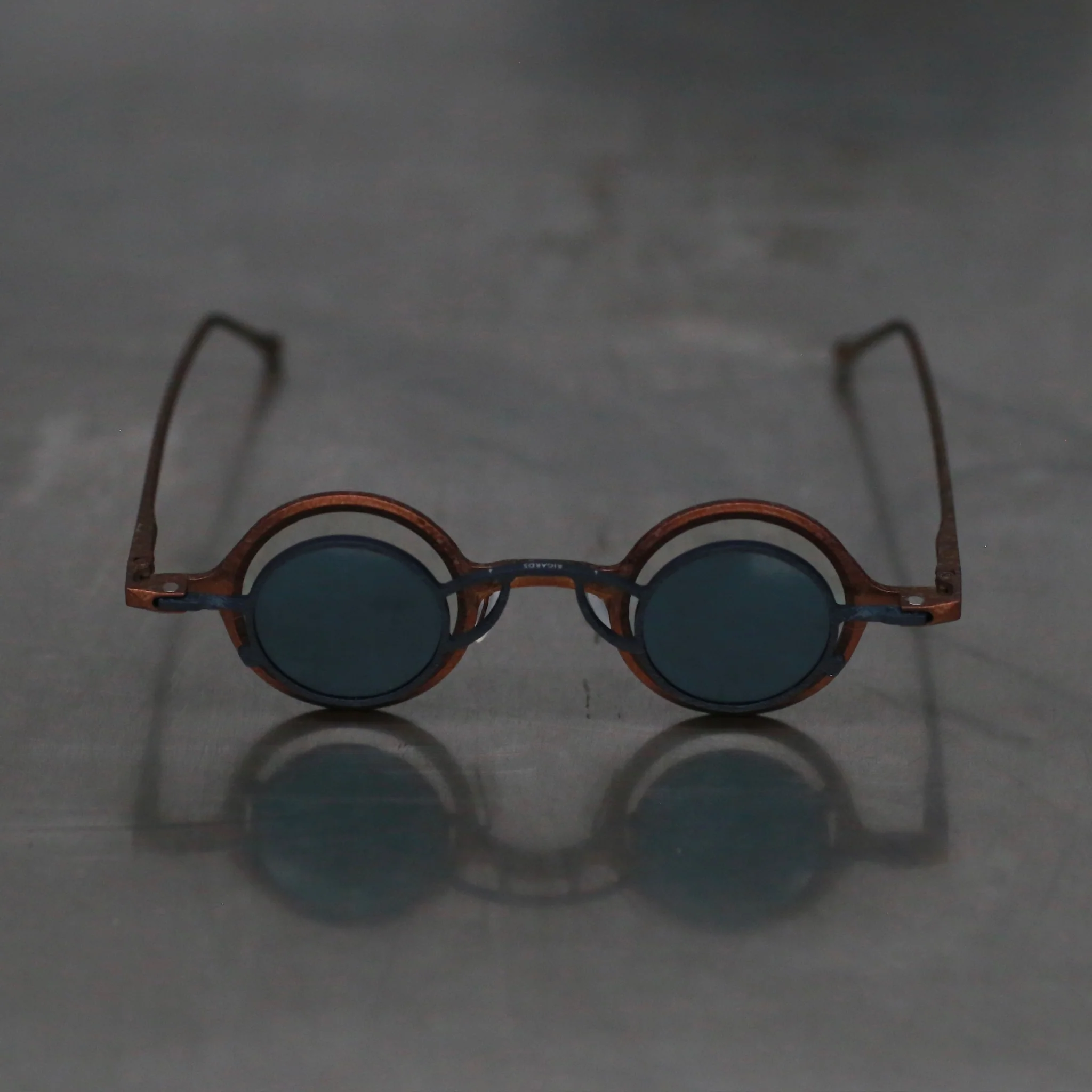 Rigards x ZIGGY CHEN Copper Titanium Aluminum Detachable Double-Layer Sunglasses RG1911 Collection RG-RG1911TI-ZQTHKTML Dirty Bronze Frame + Midnight Black Frame Transparent Lens + Blue Lens - Image 3