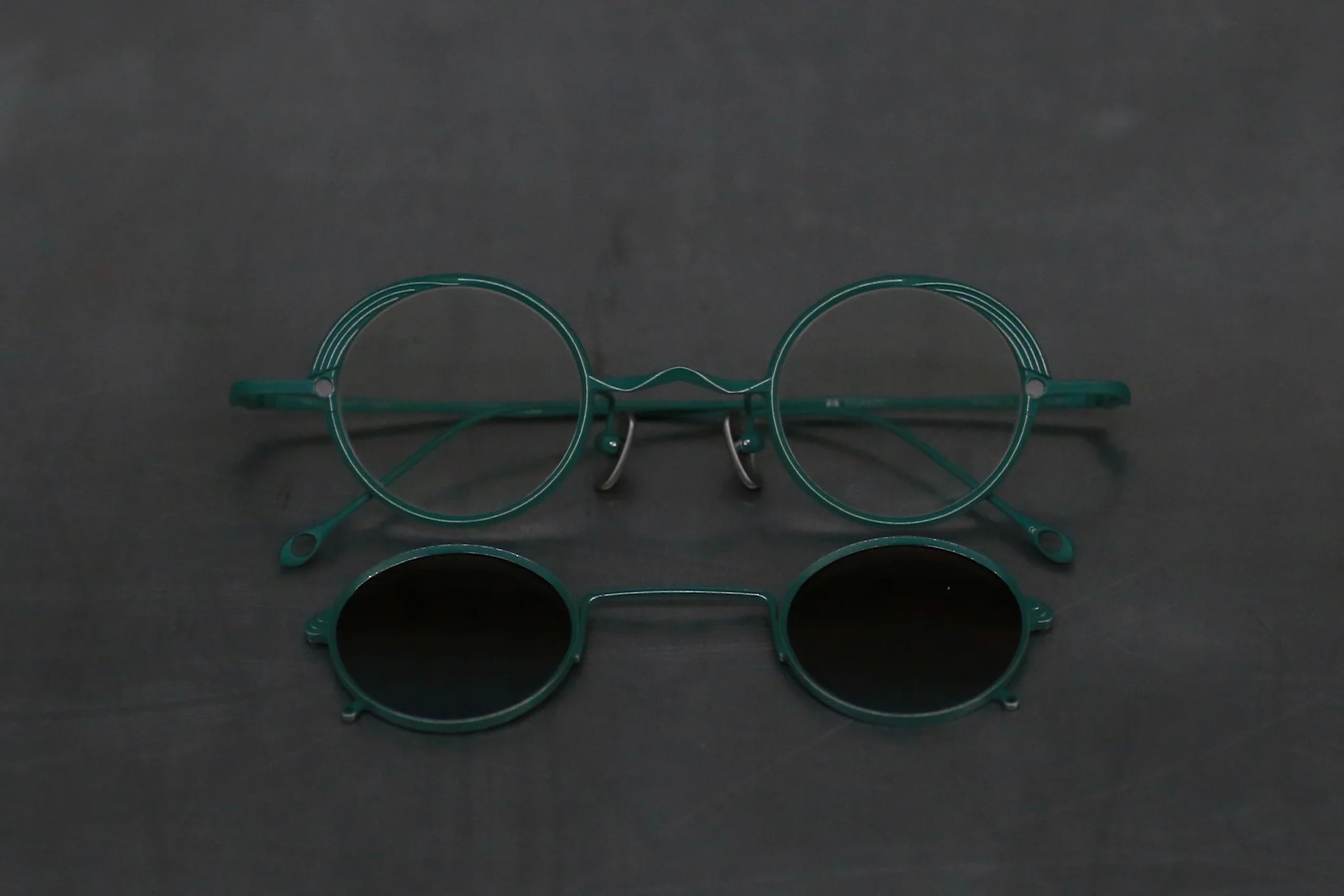 Rigards X ZIGGY CHEN Joint Series RG1008ZC Titanium Double-layer Sunglasses RG-RG1008ZC-SLSLTMQTL Dark Green + Dark Green Frame Transparent + Bronze Blue Lenses