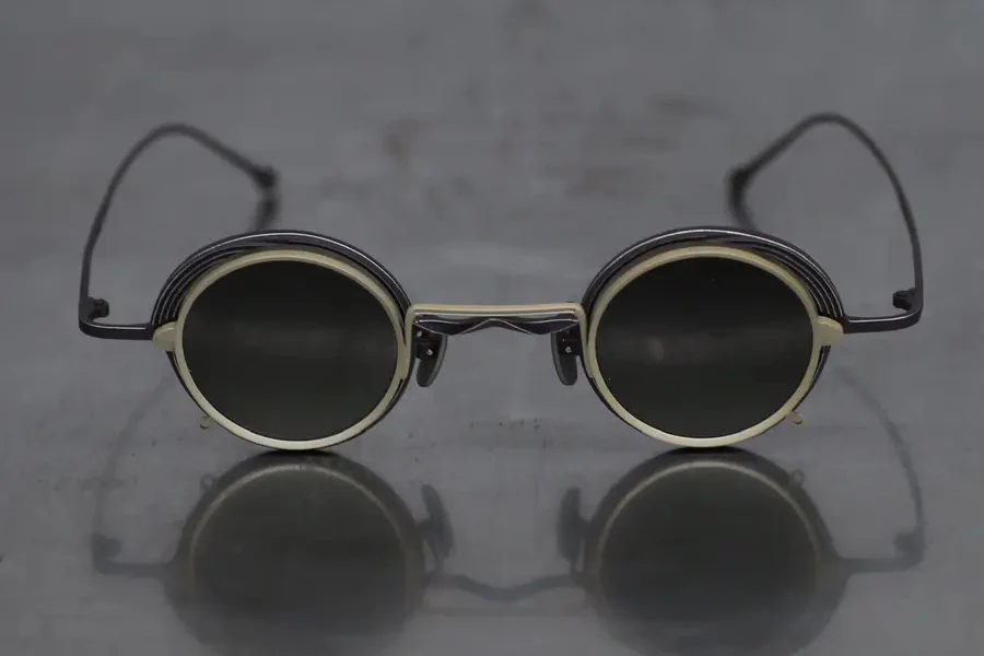 Rigards&ZIGGY CHEN antique bronze + antique gold frame gray + green lens glasses RG1008ZC - Image 3