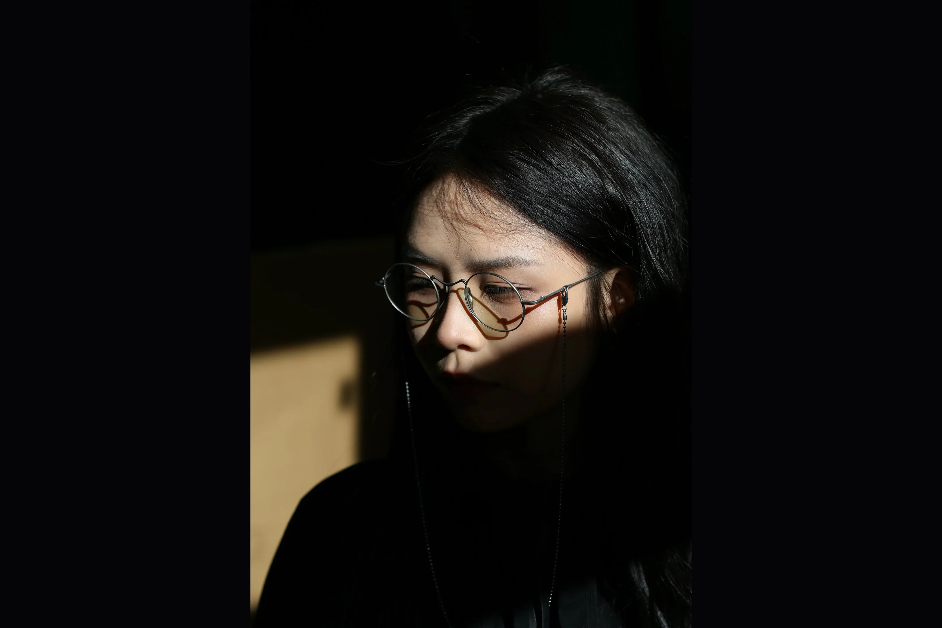Rigards X UMA WANG Joint Series Round Frame Glasses RG-RG00UW14-FGYKTM Retro Silver Frame Transparent Lenses with Chain - Image 8