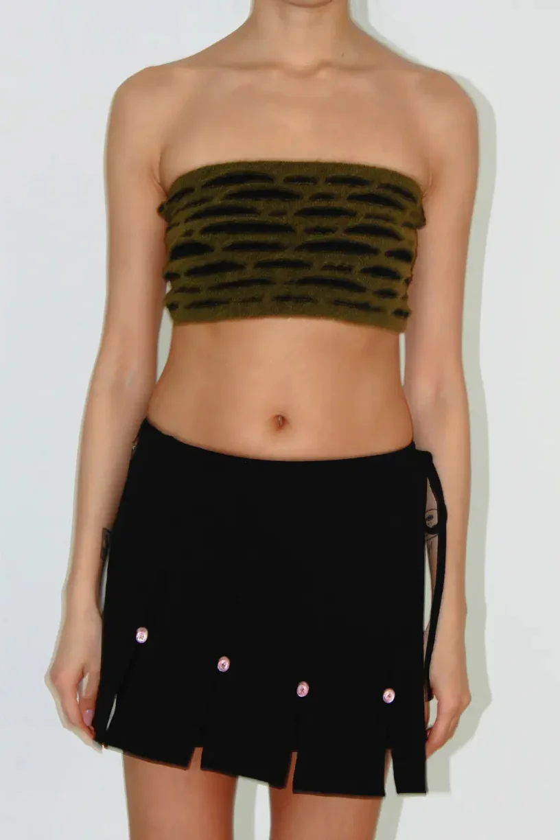 RUI Animal Print Bandeau RAW23KN02 Khaki Green & Black + Taupe - Image 7