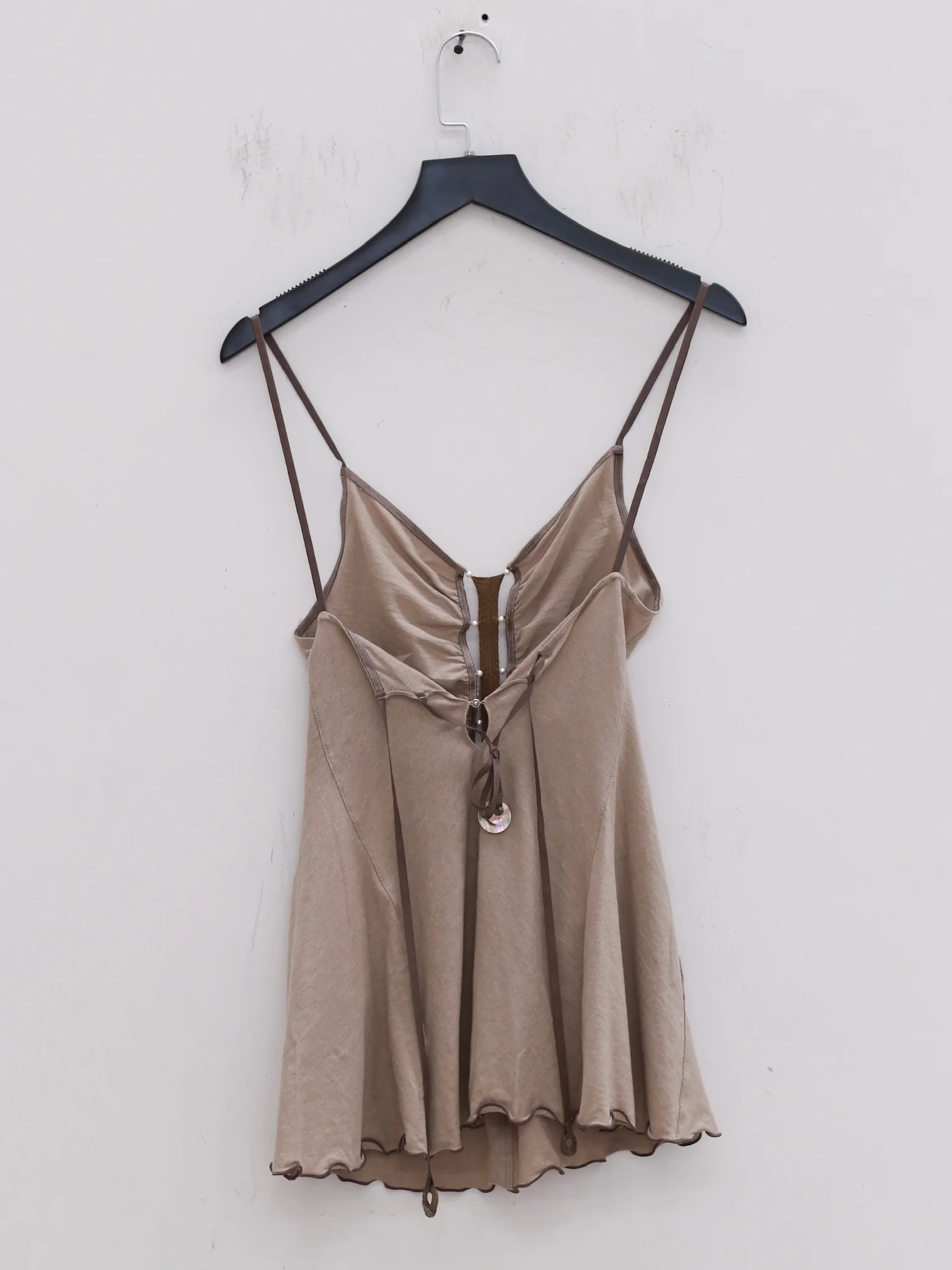 RUI built 25 autumn and winter cotton and linen lace long camisole RUI-RAW25WV01-TH Ficelle camel brown - Image 4