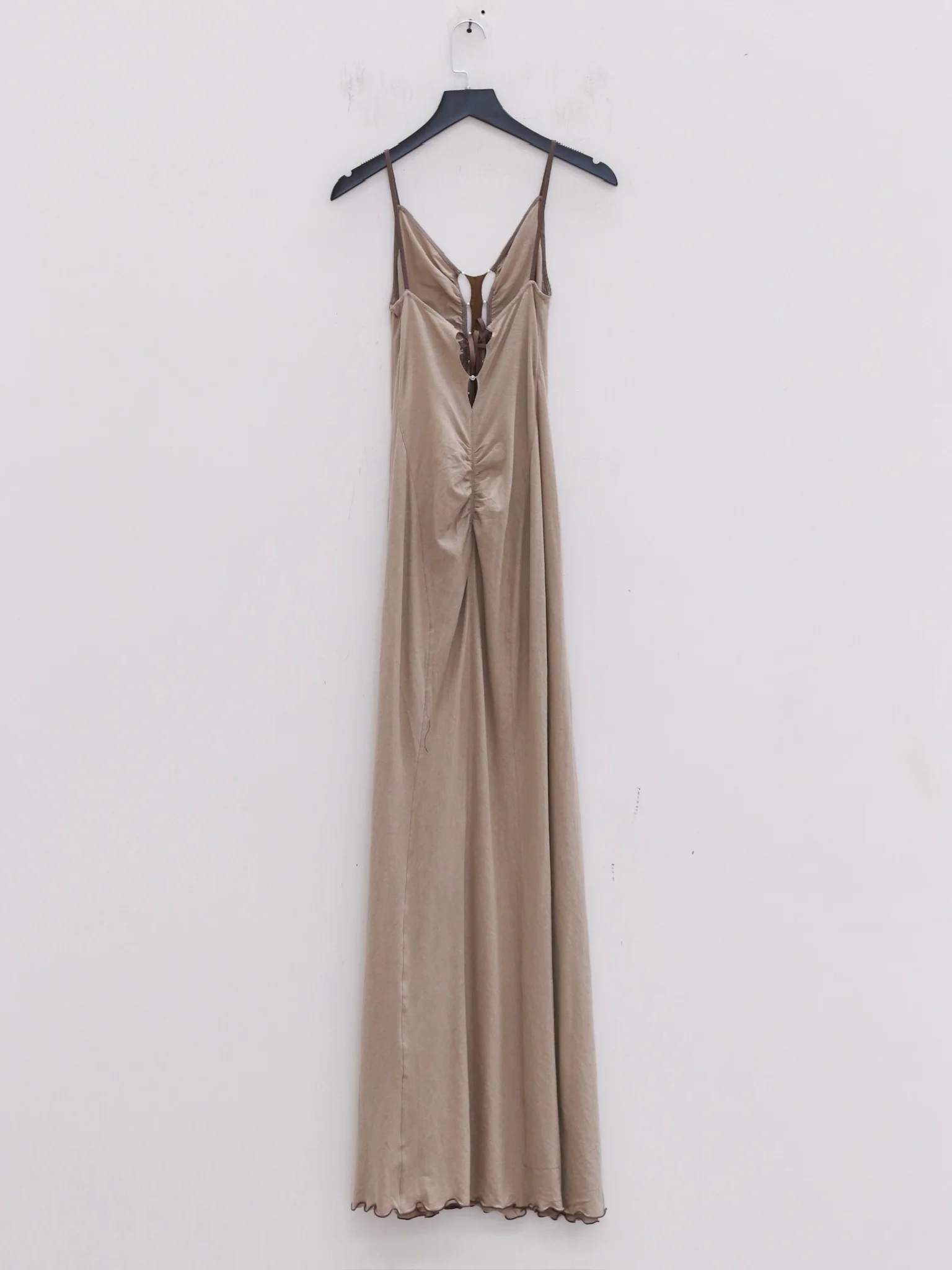 RUI built 25 autumn and winter cotton and linen lace long dress RUI-RAW25WV04-Ficelle camel brown - Image 6